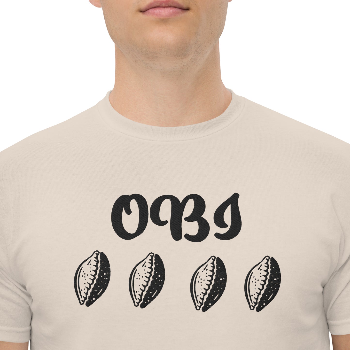 OBI Black Embroidered Unisex classic tee