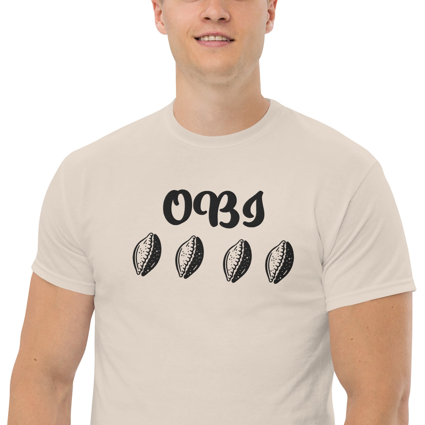 OBI Black Embroidered Unisex classic tee