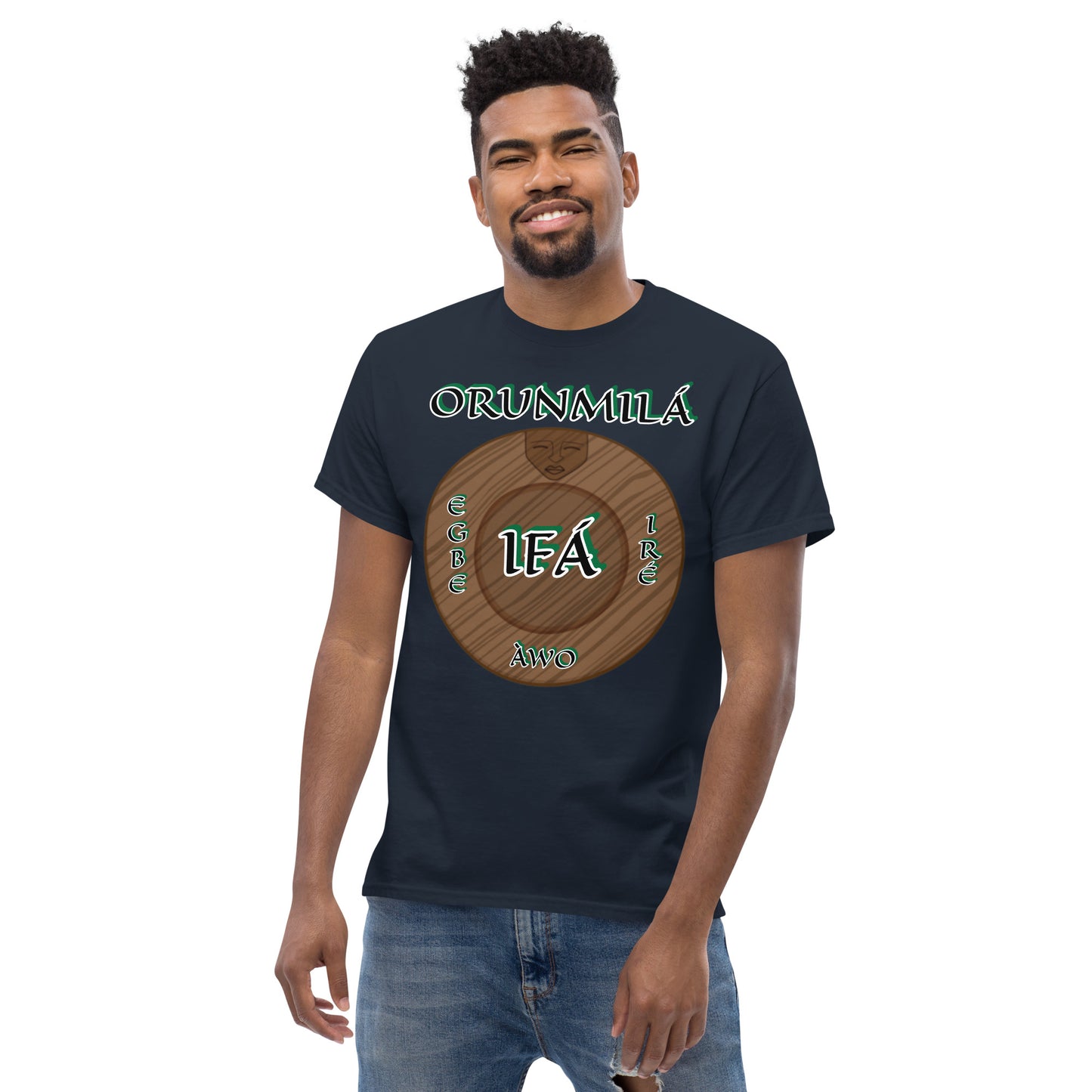 ORUNMILÁ Egbe IRÉ ÀWO Ifa Aje ju Ogun Reverse Unisex classic tee