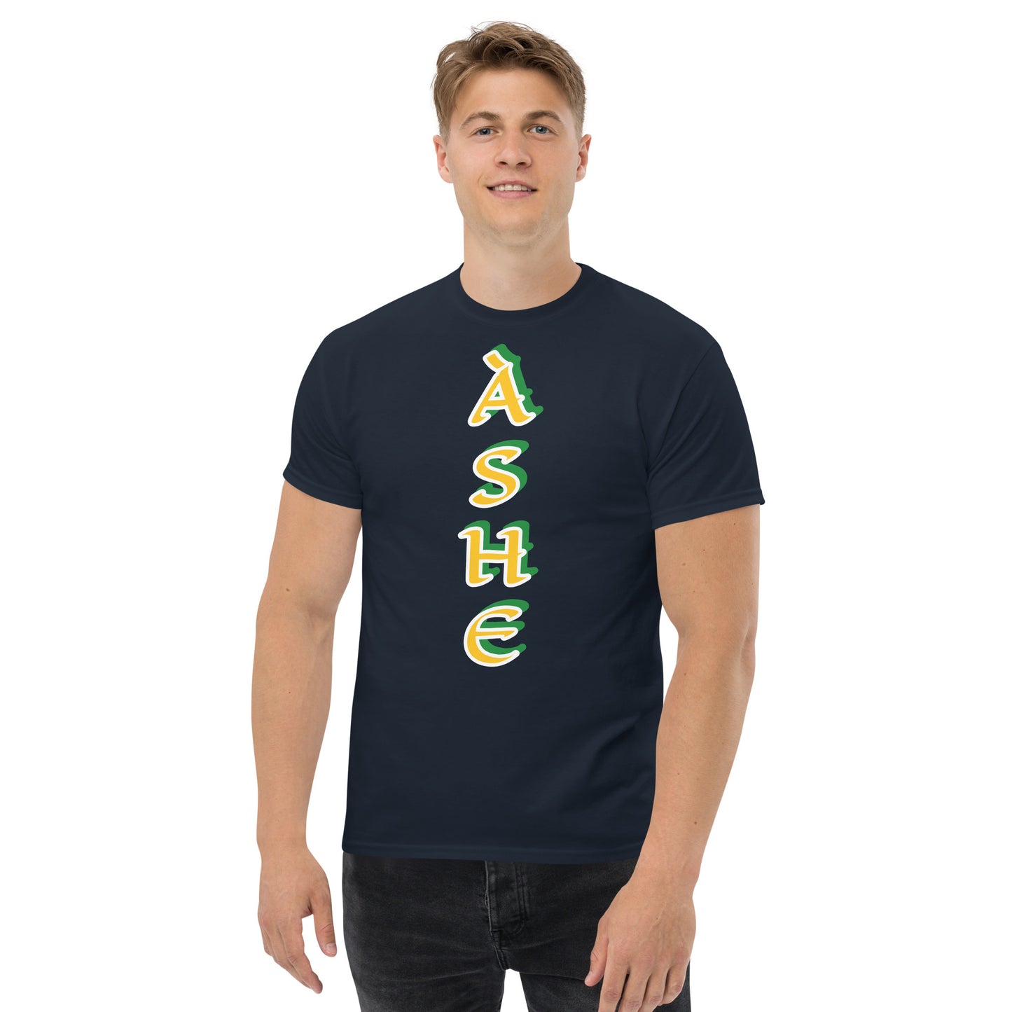 Ashe Lucumi reverse vertical Unisex classic tee