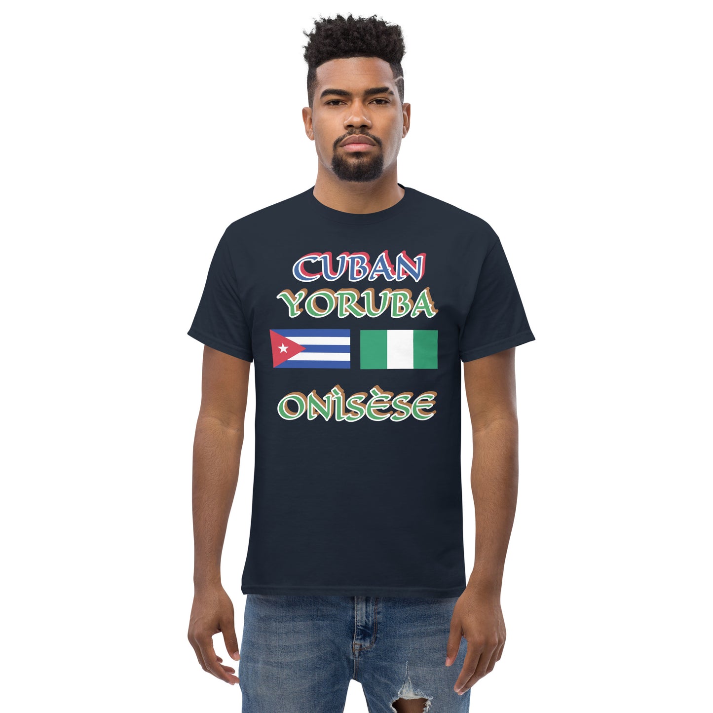 Cuban Yoruba Onisese Dual Flag Unisex classic tee