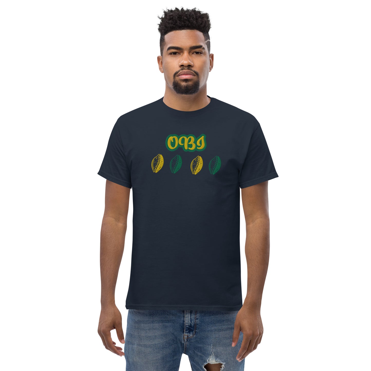 OBI Lucumi Reversed Embroidered Unisex classic tee