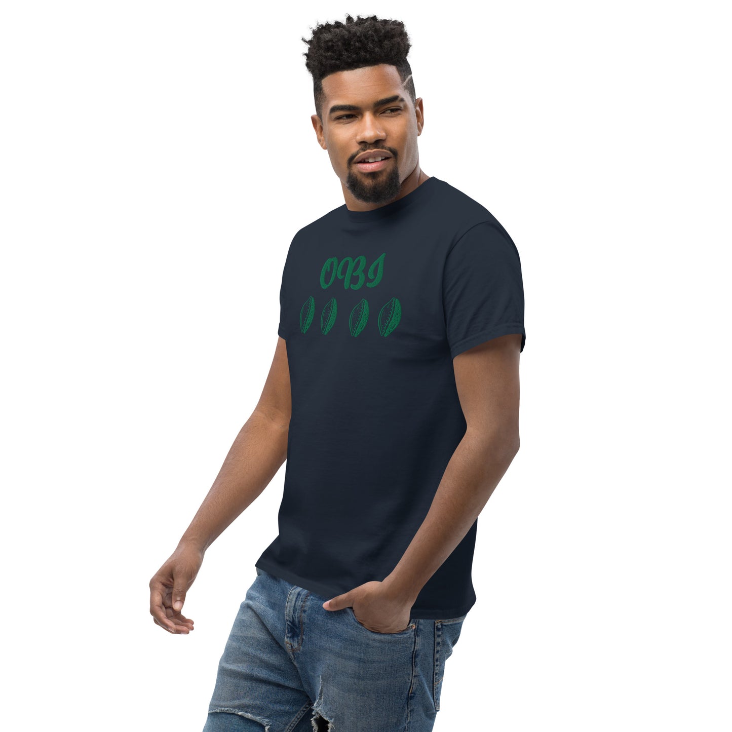 OBI Green Embroidered Unisex classic tee