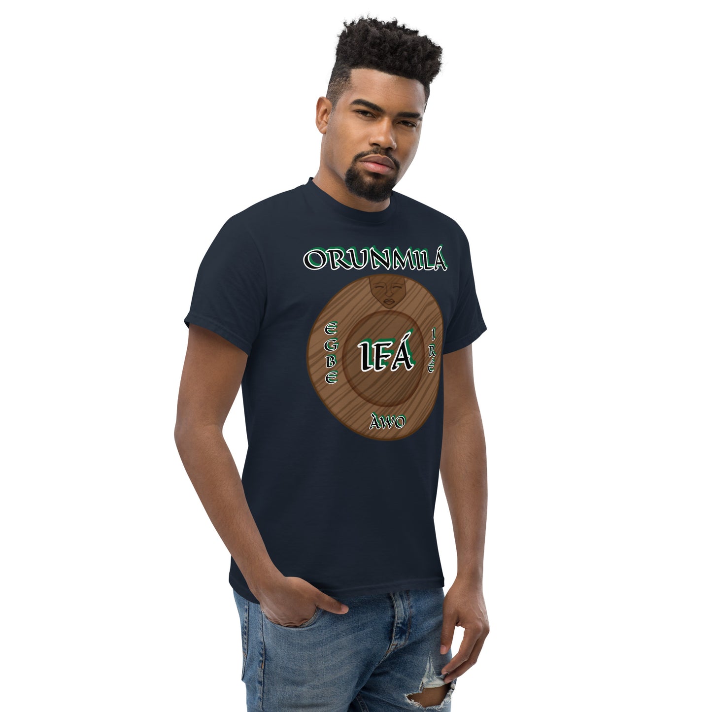 ORUNMILÁ Egbe IRÉ ÀWO Ifa Aje ju Ogun Reverse Unisex classic tee