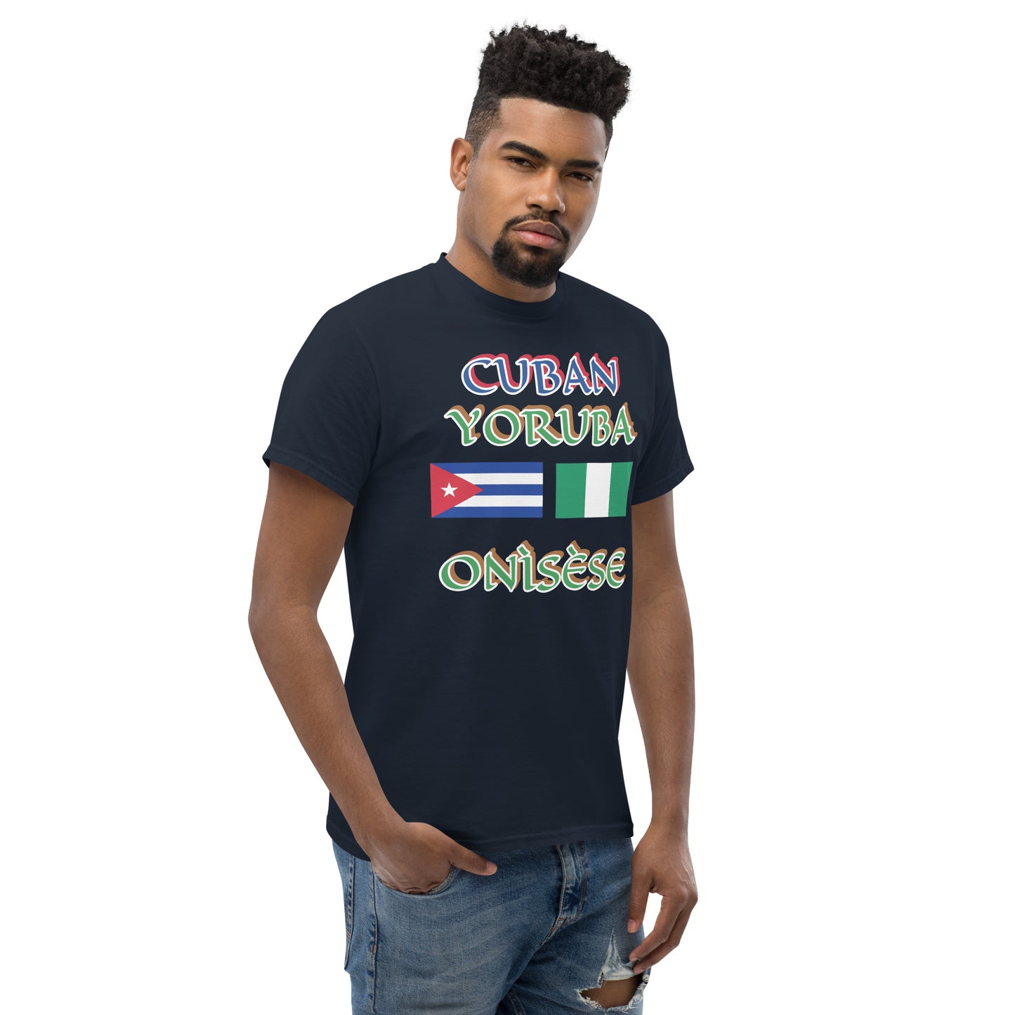 Cuban Yoruba Onisese Dual Flag Unisex classic tee