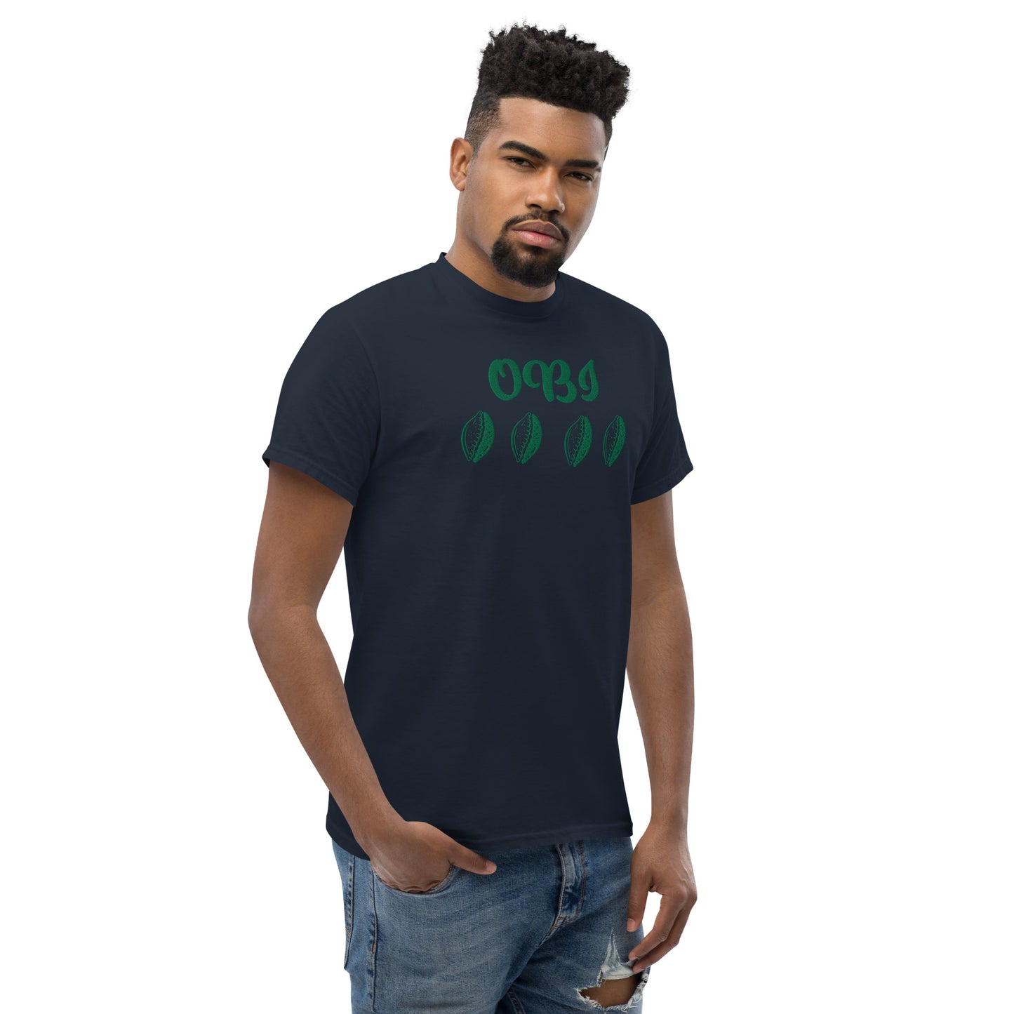 OBI Green Embroidered Unisex classic tee