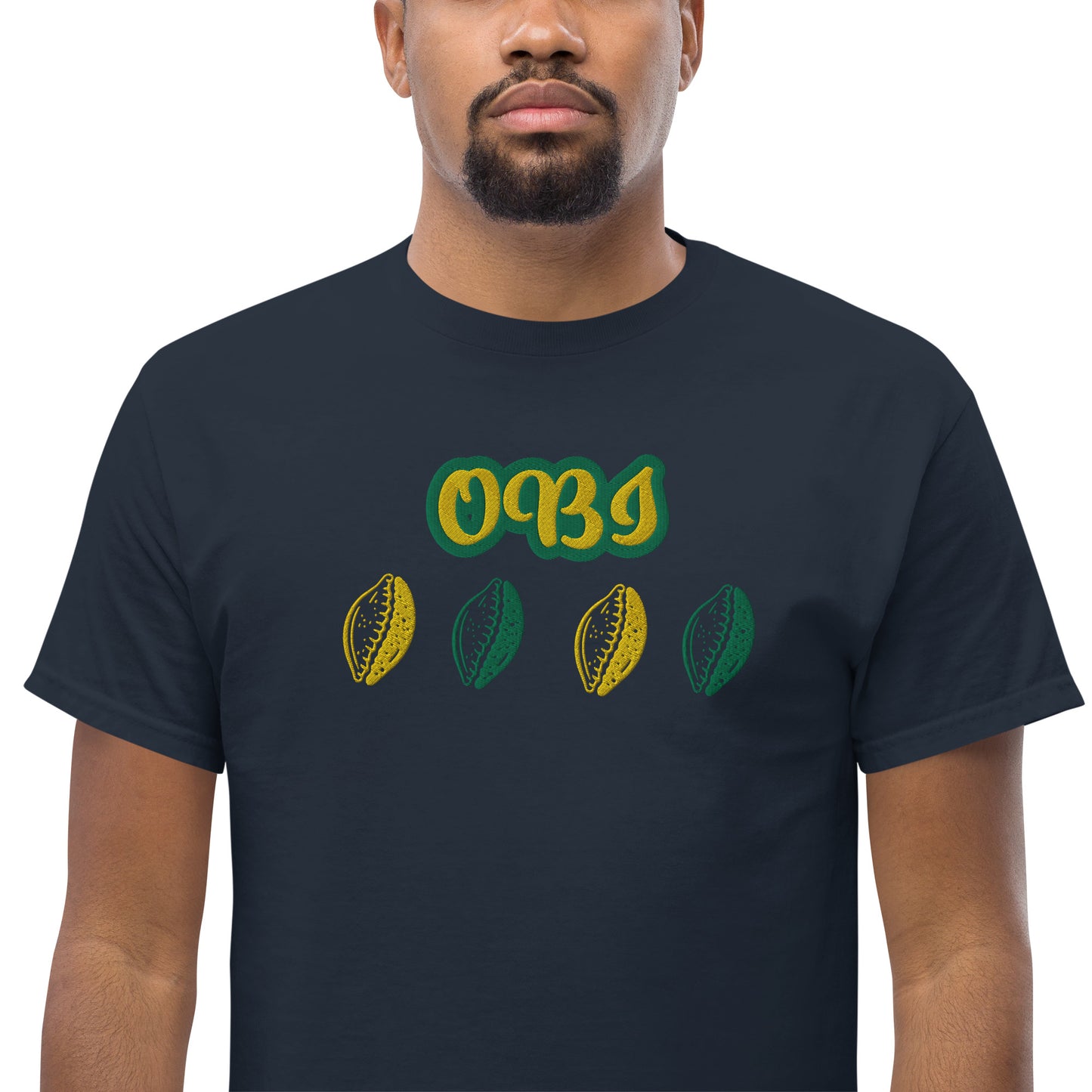 OBI Lucumi Reversed Embroidered Unisex classic tee