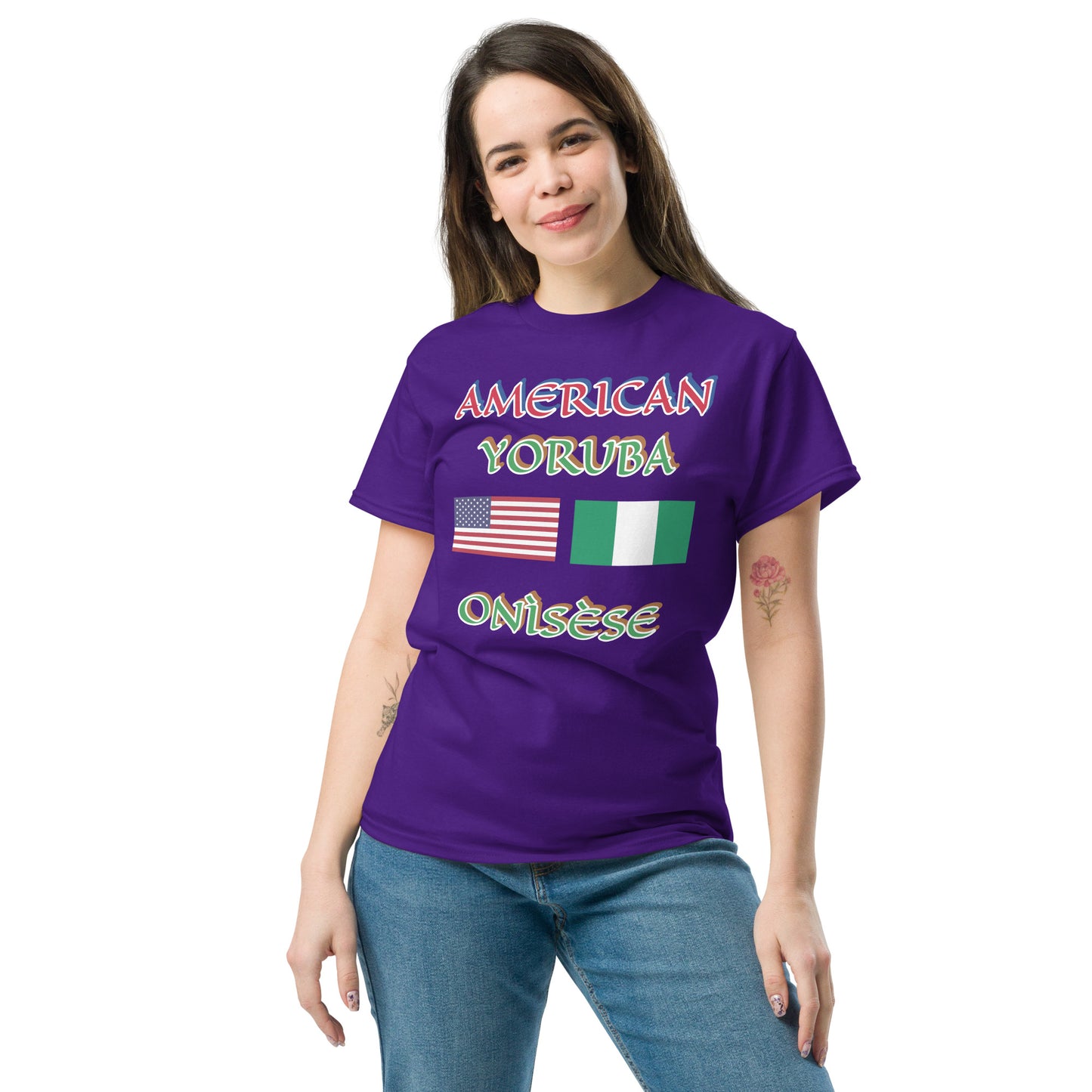 American Yoruba Onisese Dual Flag Unisex classic tee