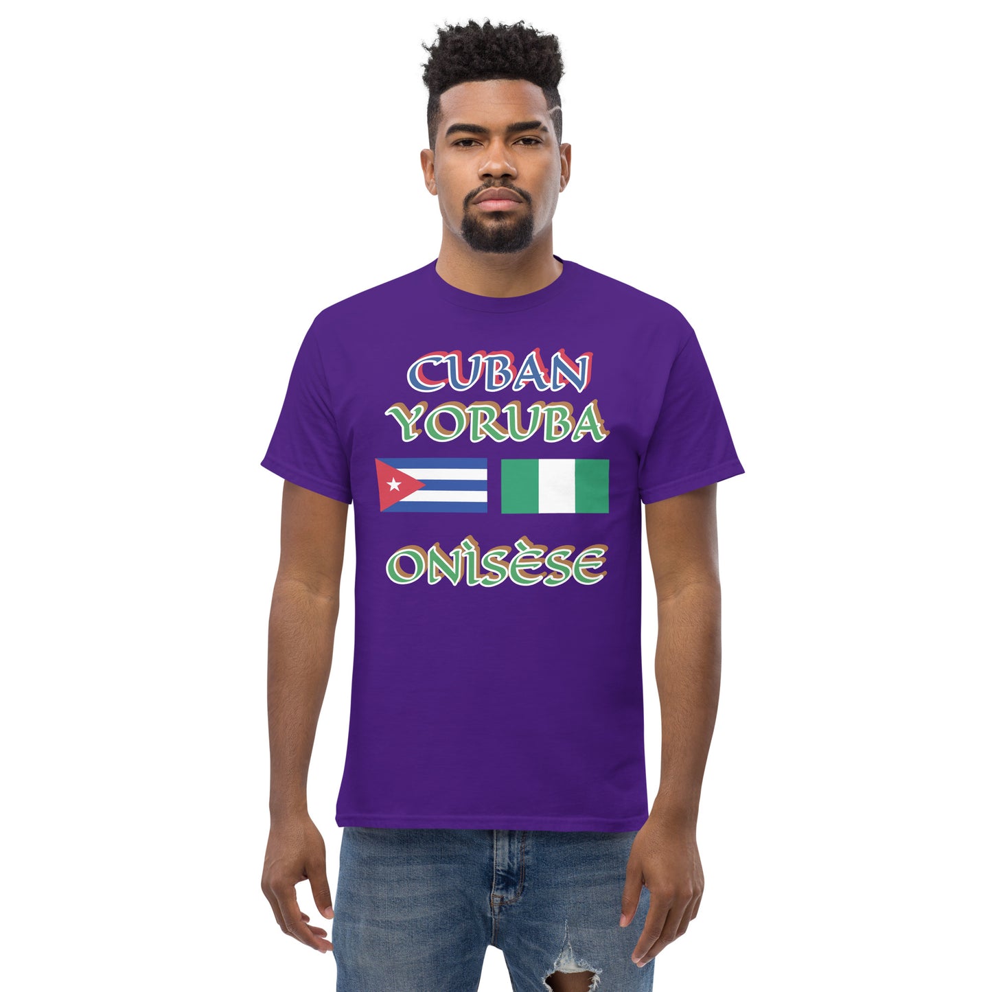 Cuban Yoruba Onisese Dual Flag Unisex classic tee