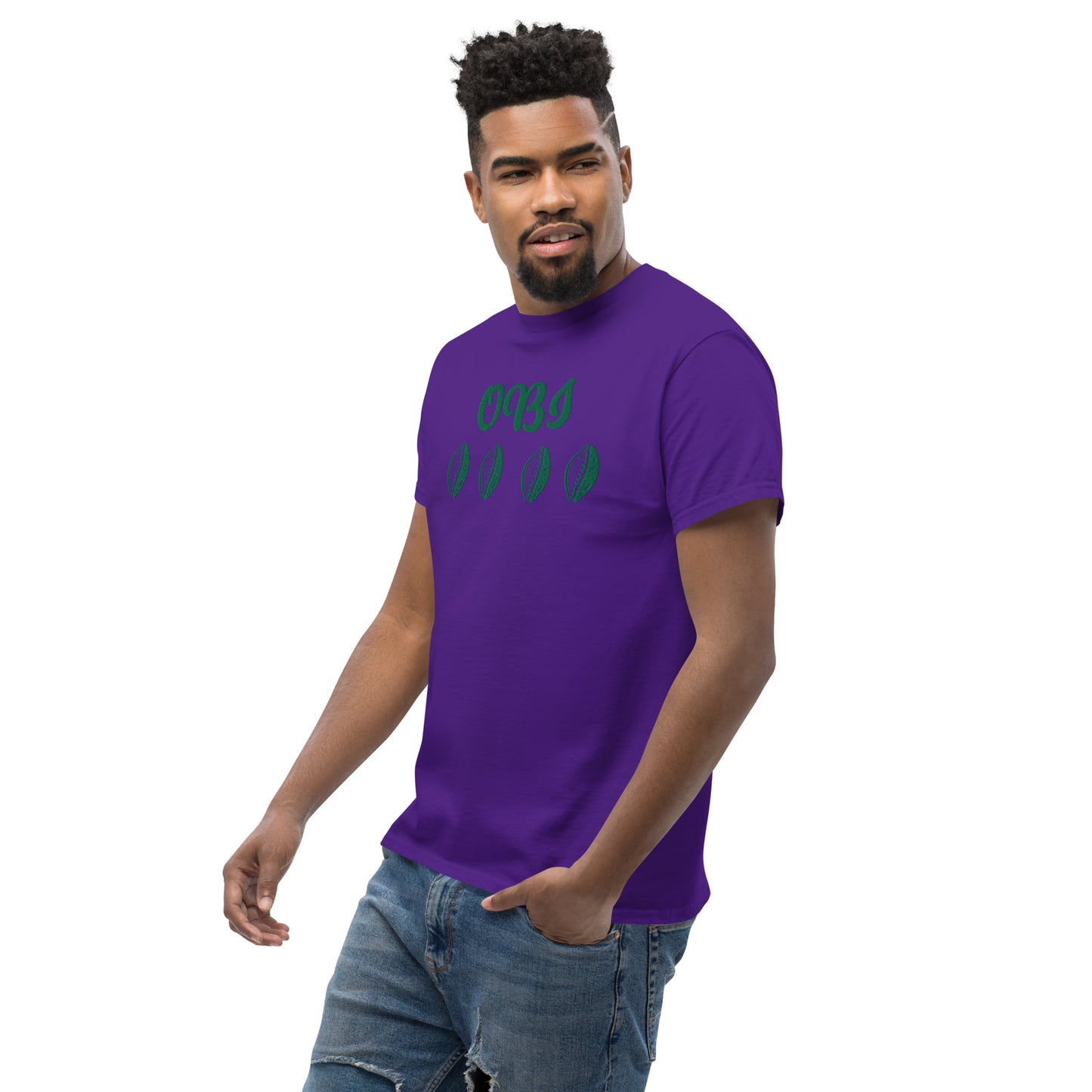 OBI Green Embroidered Unisex classic tee