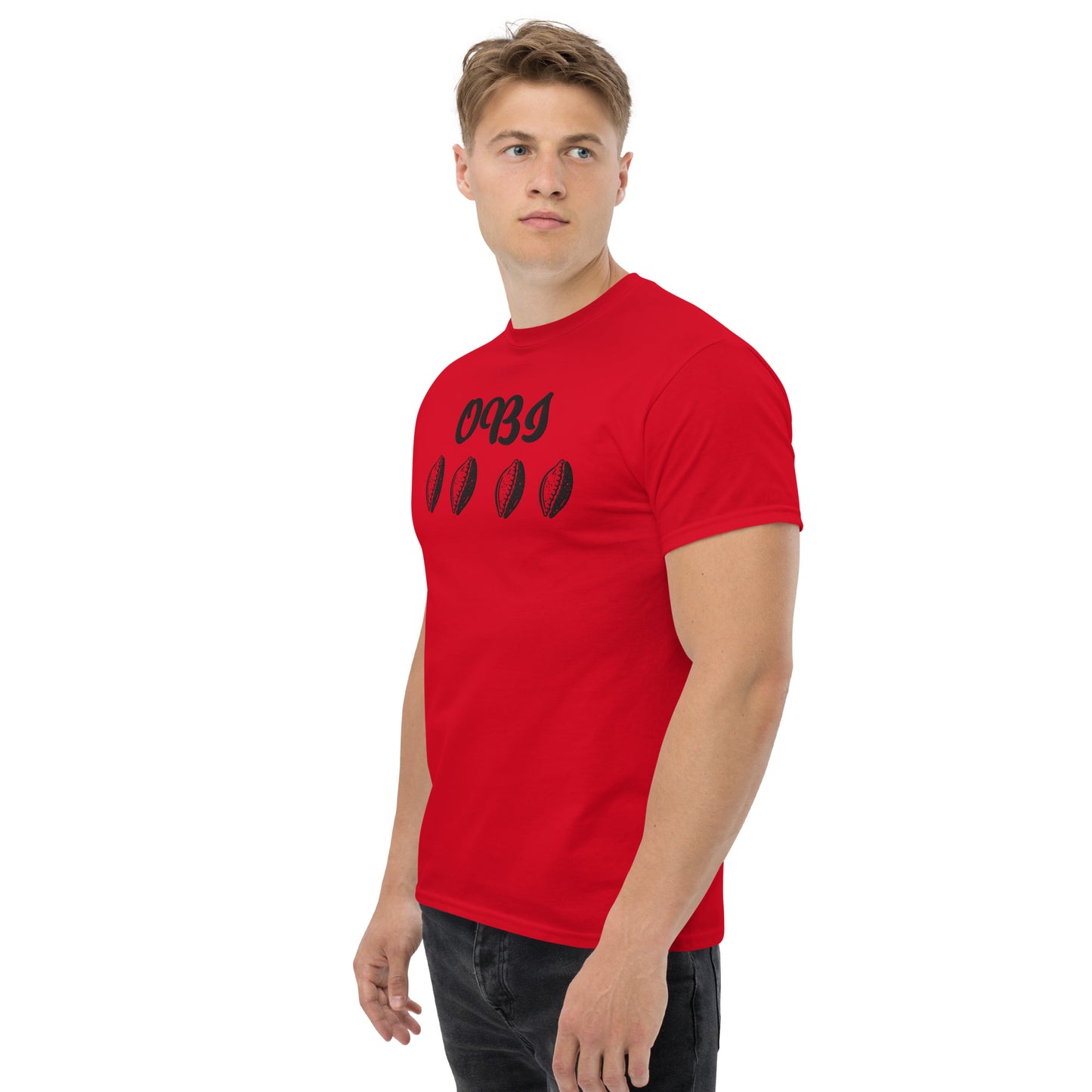 OBI Black Embroidered Unisex classic tee