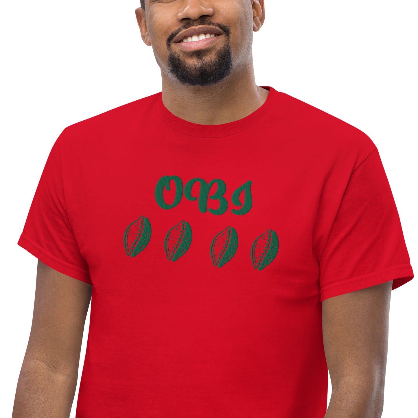 OBI Green Embroidered Unisex classic tee