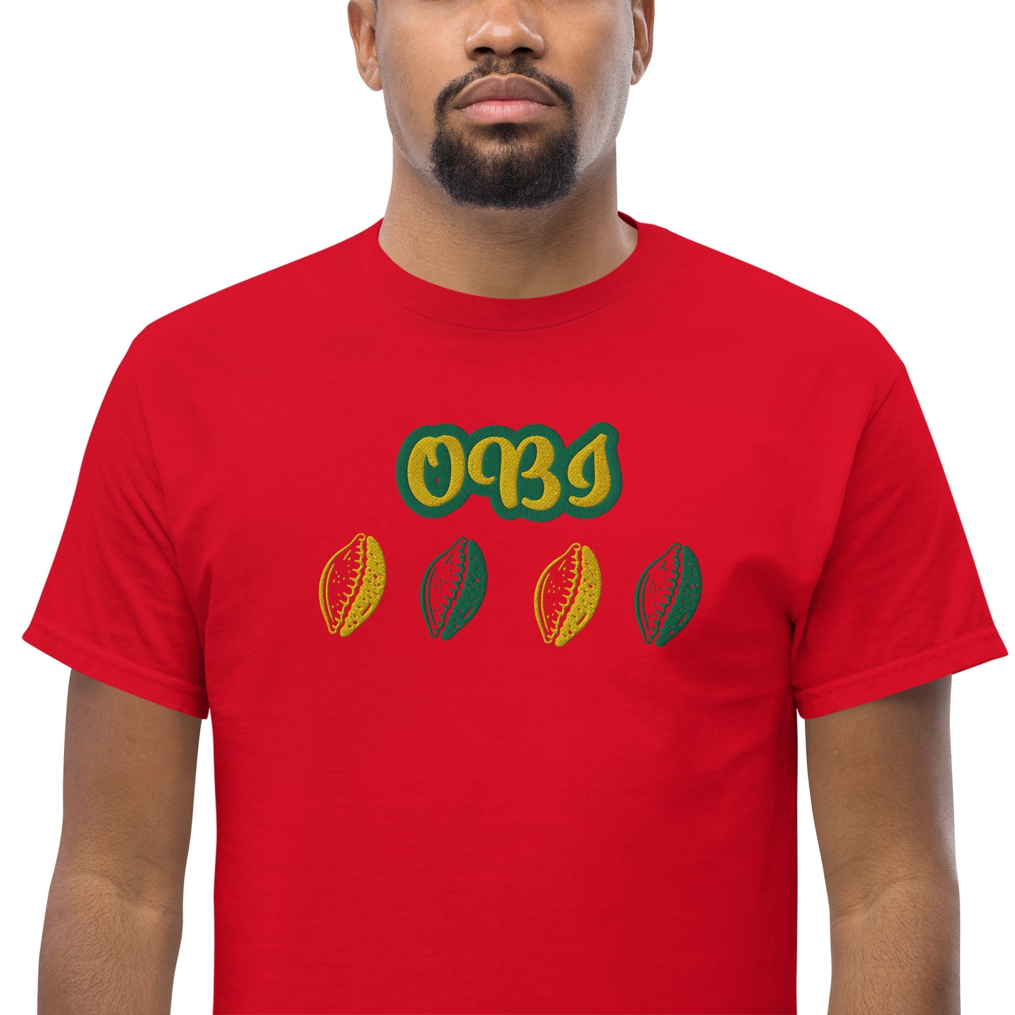 OBI Lucumi Reversed Embroidered Unisex classic tee