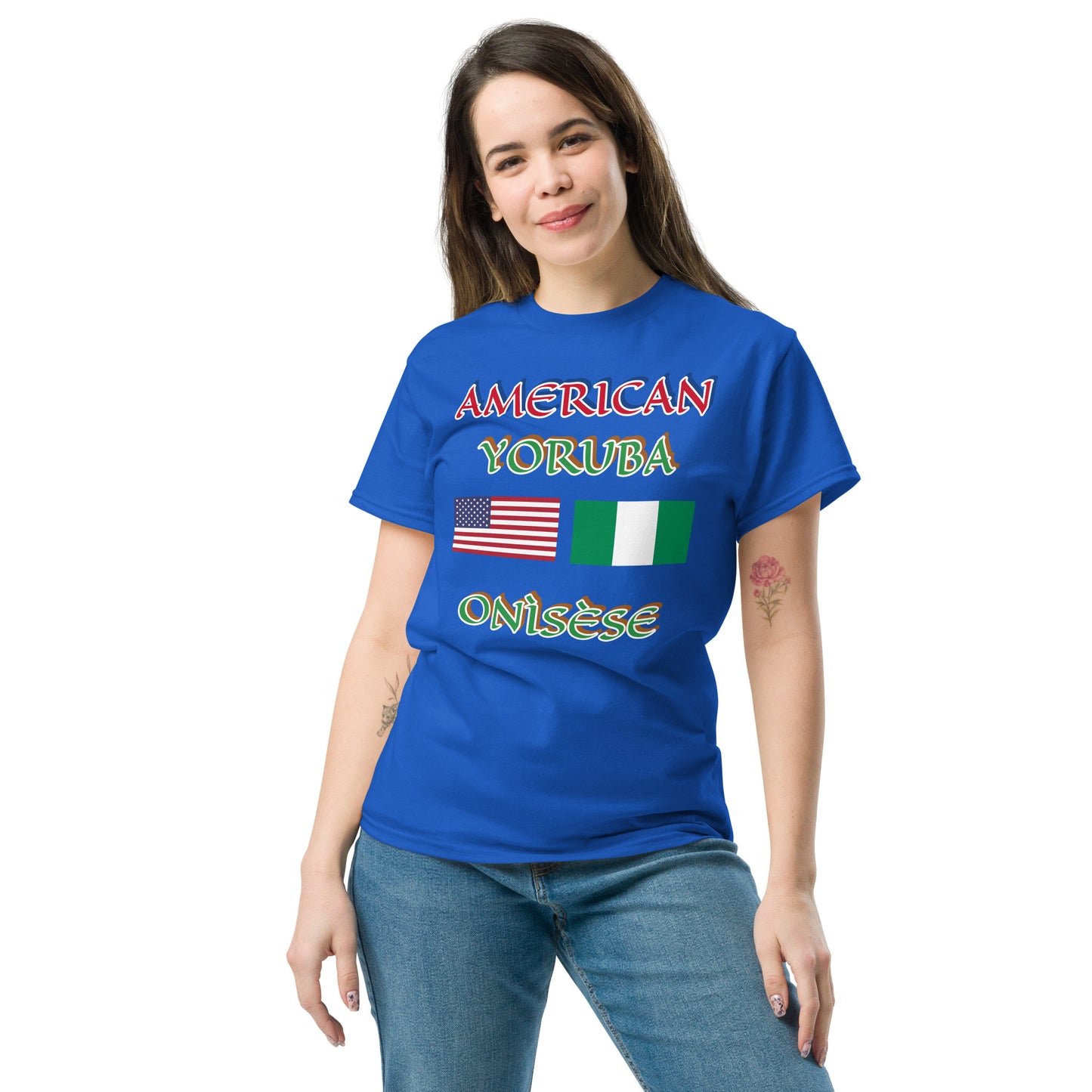 American Yoruba Onisese Dual Flag Unisex classic tee