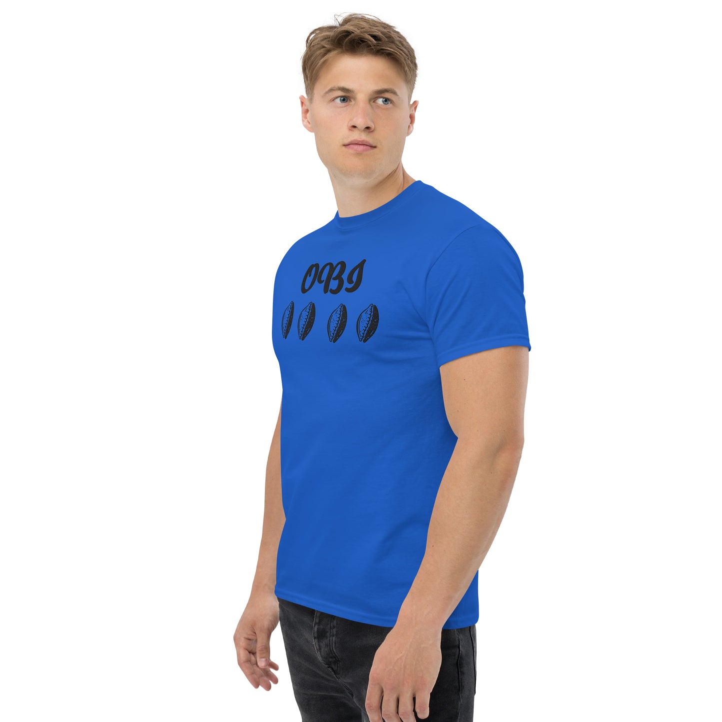 OBI Black Embroidered Unisex classic tee