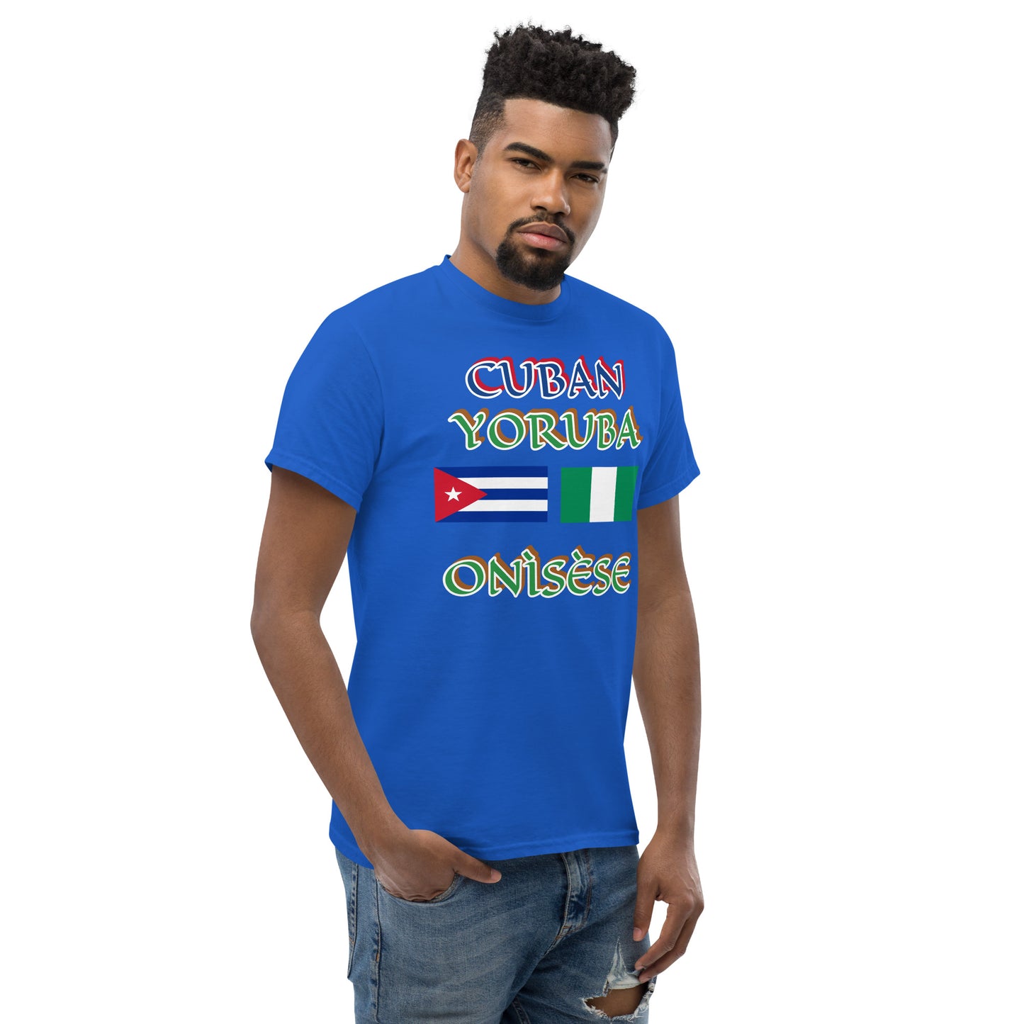 Cuban Yoruba Onisese Dual Flag Unisex classic tee