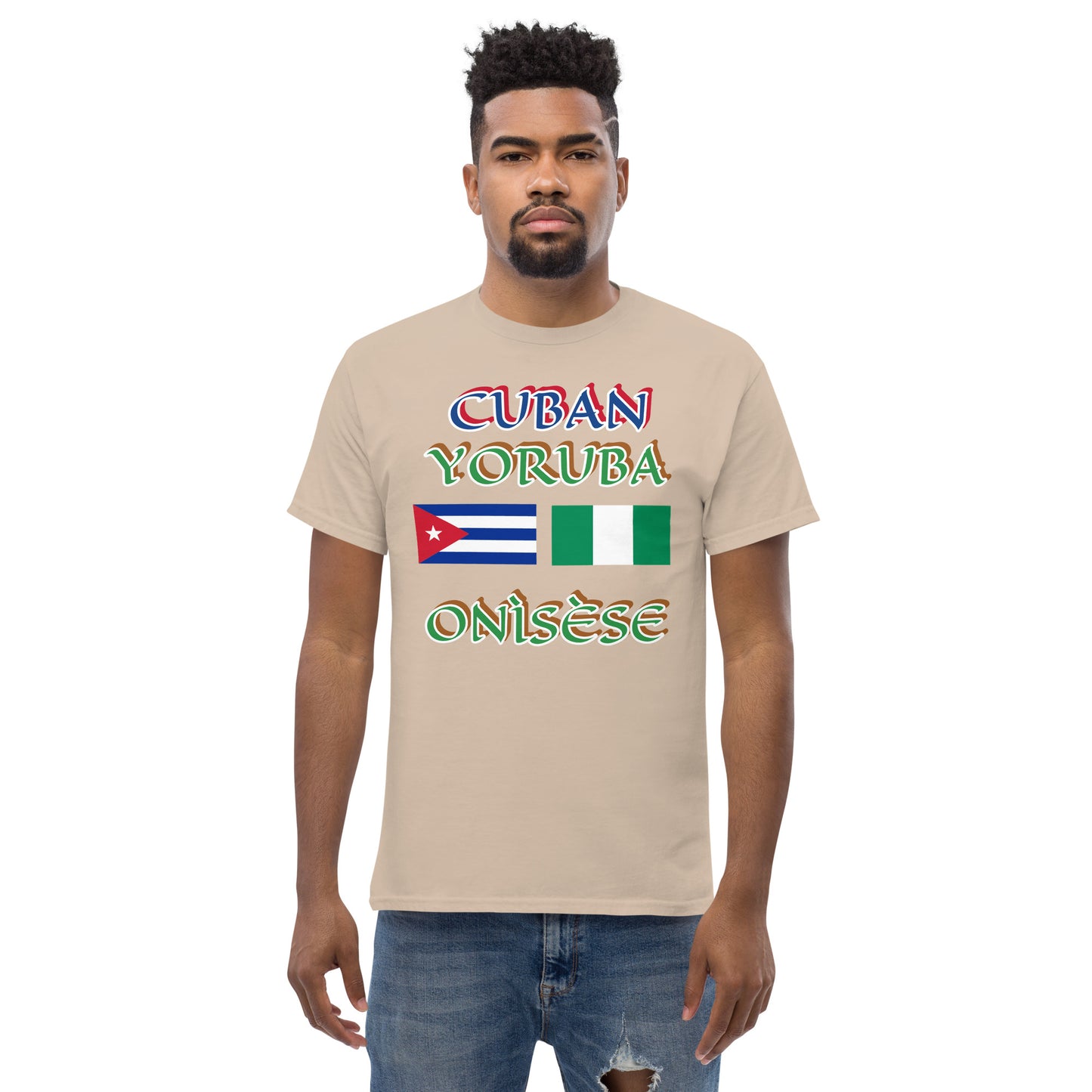 Cuban Yoruba Onisese Dual Flag Unisex classic tee