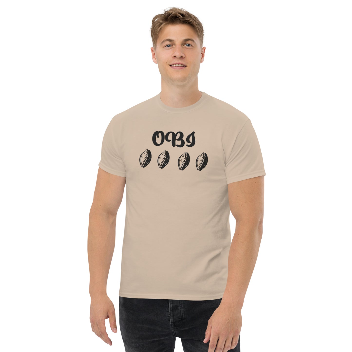 OBI Black Embroidered Unisex classic tee