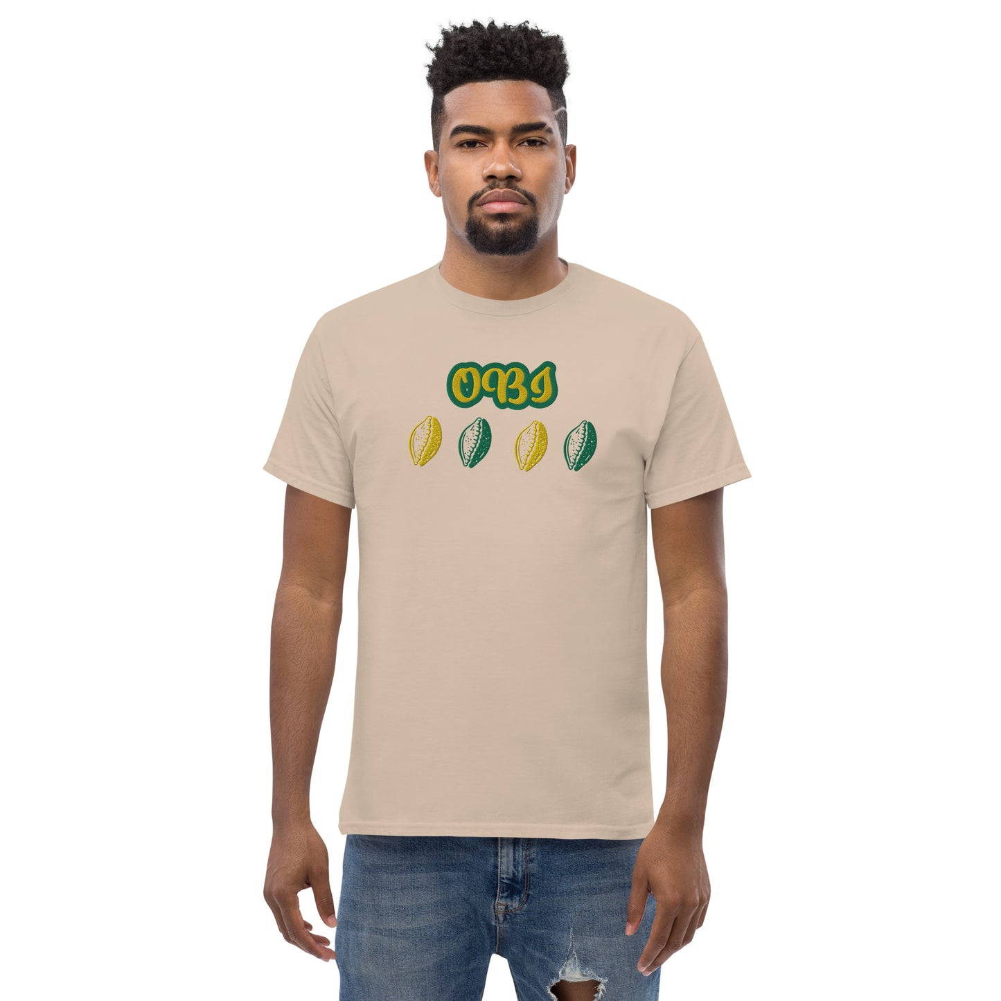 OBI Lucumi Reversed Embroidered Unisex classic tee