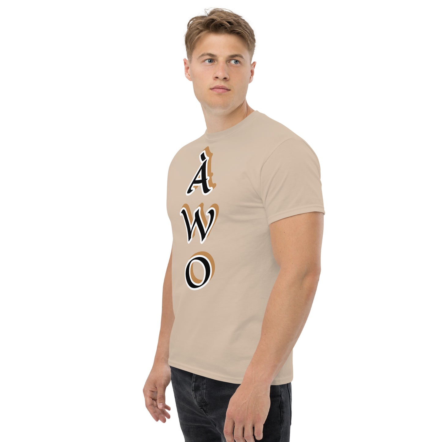 ÀWO Vertical Black/Gold Unisex classic tee