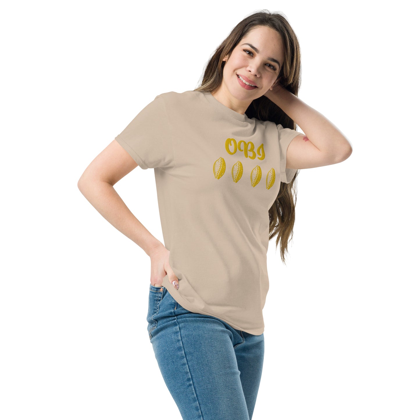 OBI Yellow Embroidered Unisex classic tee