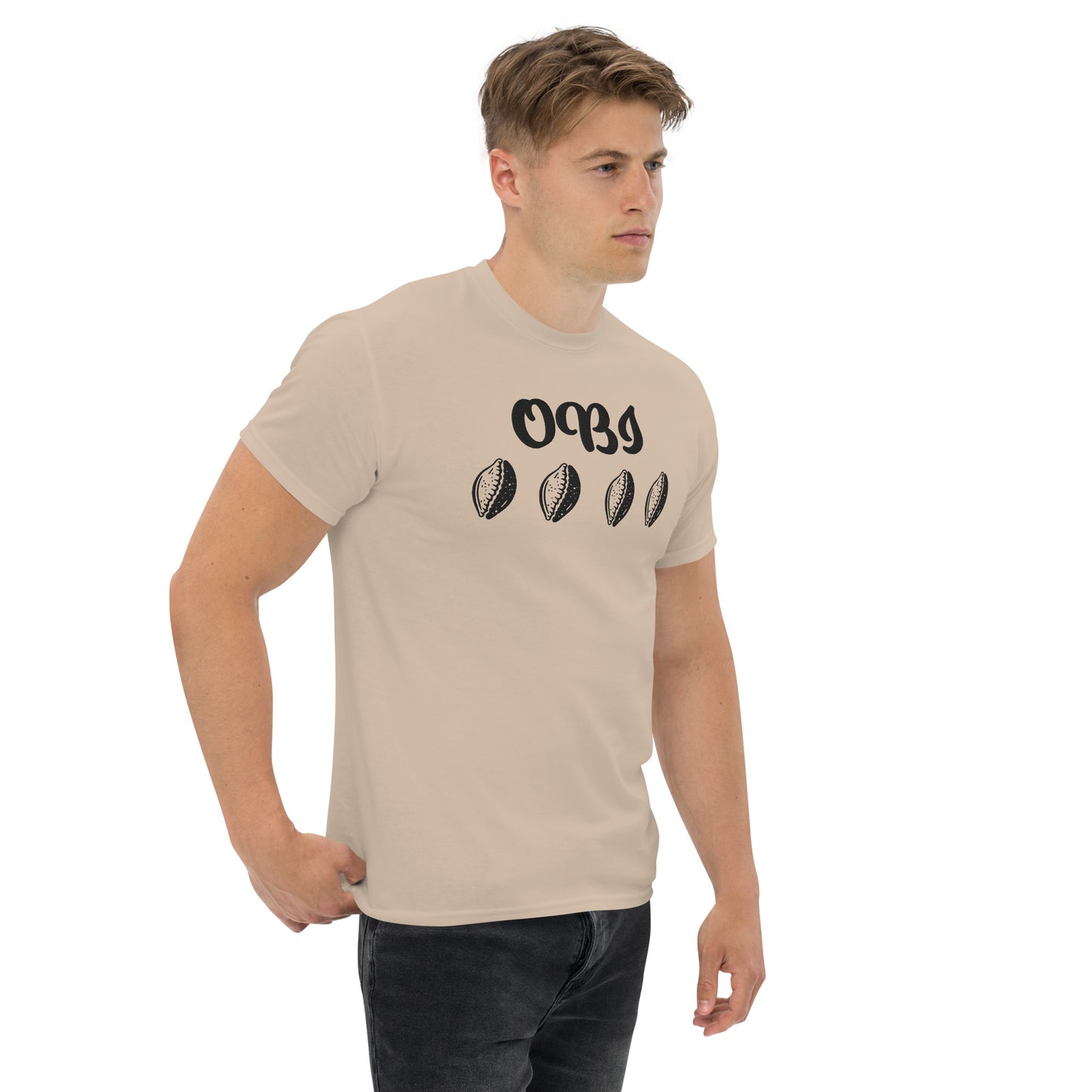 OBI Black Embroidered Unisex classic tee