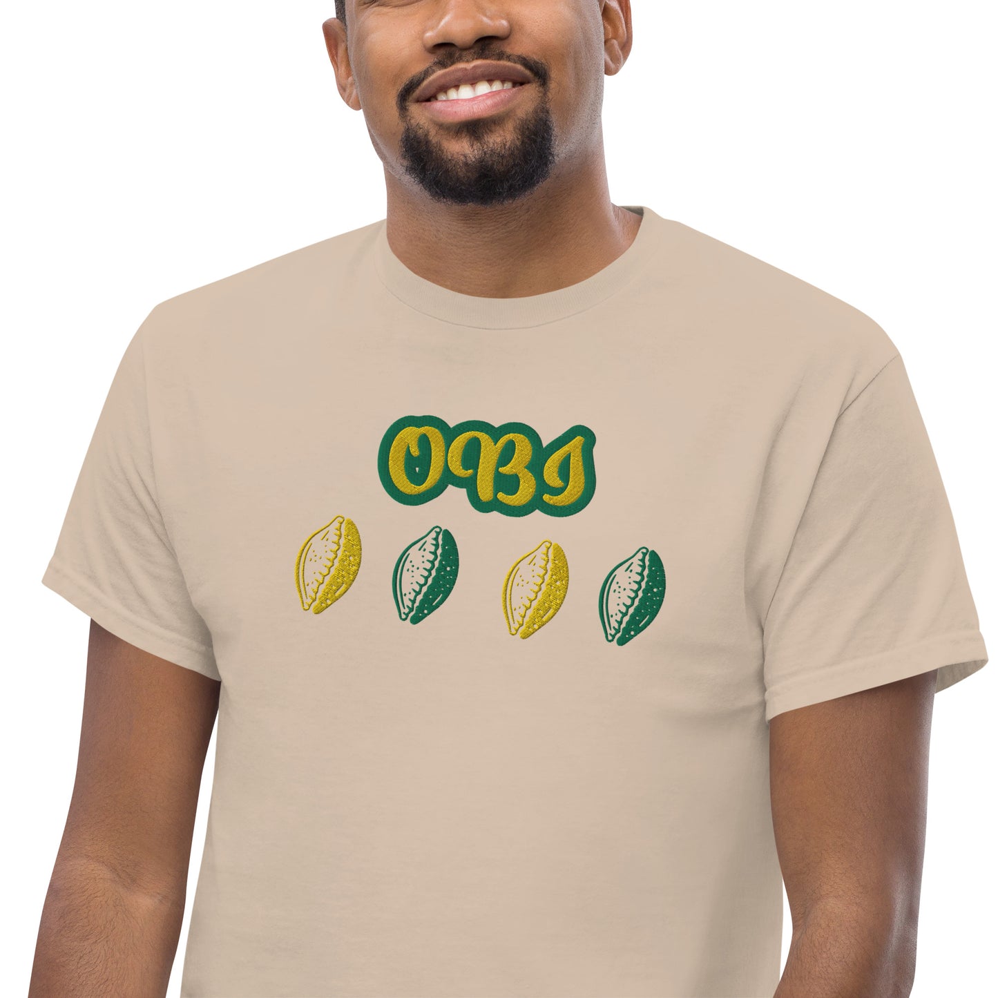 OBI Lucumi Reversed Embroidered Unisex classic tee