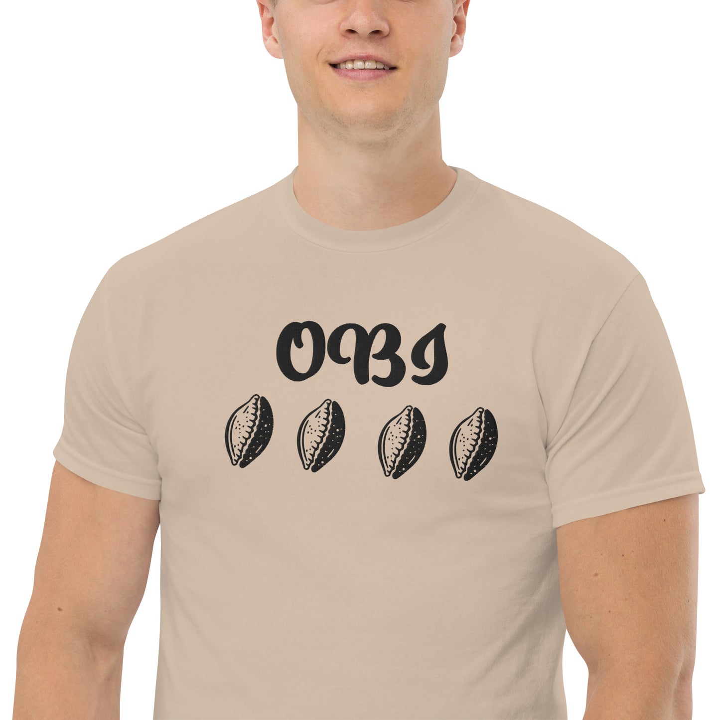 OBI Black Embroidered Unisex classic tee