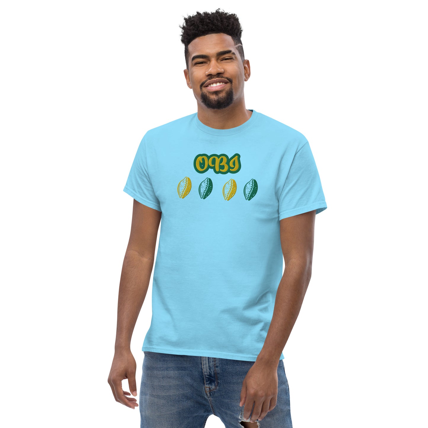 OBI Lucumi Reversed Embroidered Unisex classic tee