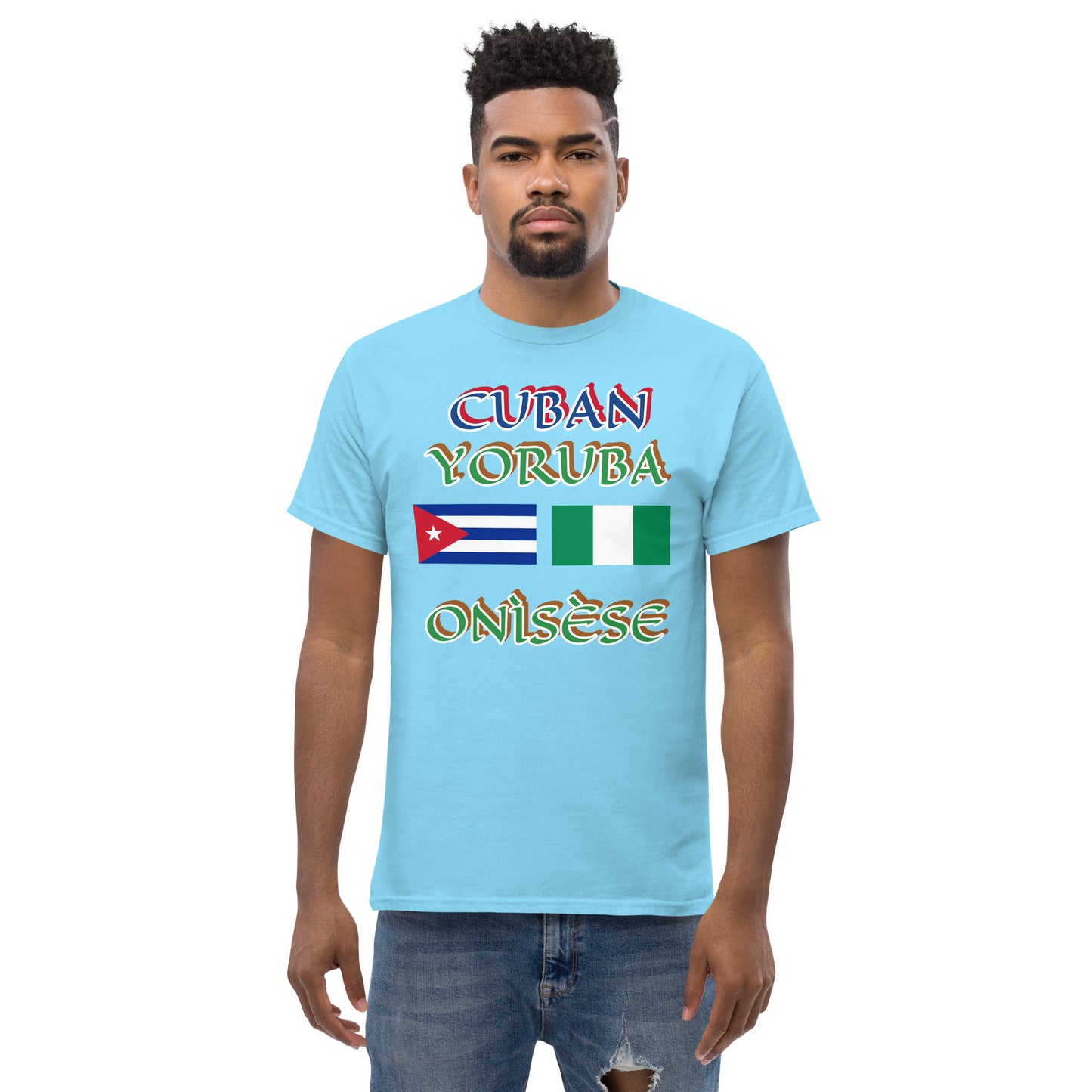 Cuban Yoruba Onisese Dual Flag Unisex classic tee