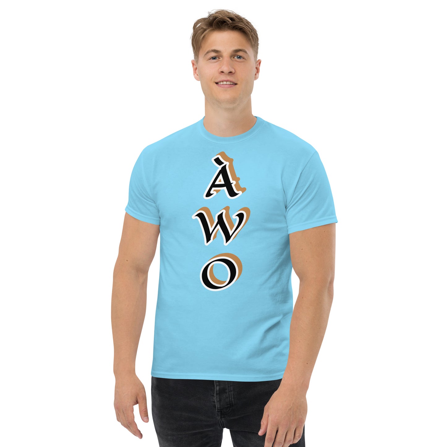 ÀWO Vertical Black/Gold Unisex classic tee