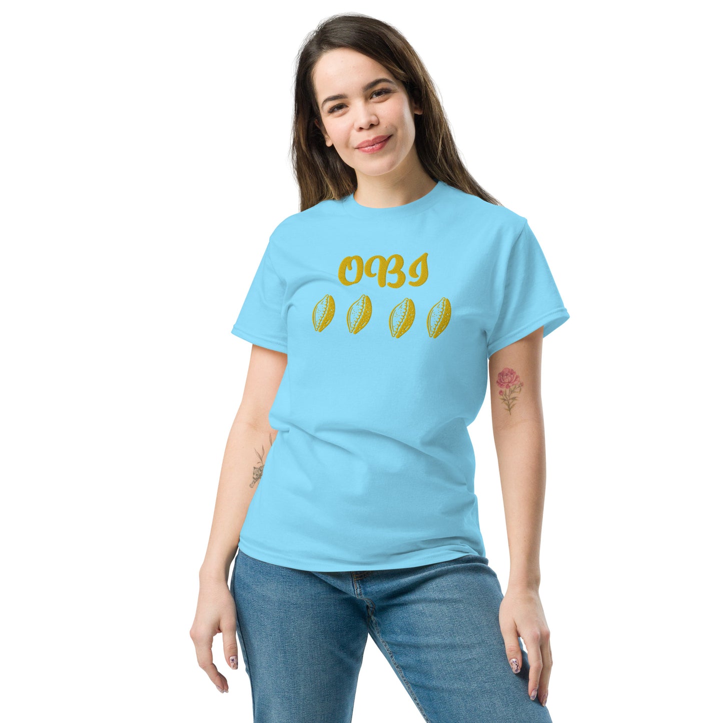 OBI Yellow Embroidered Unisex classic tee