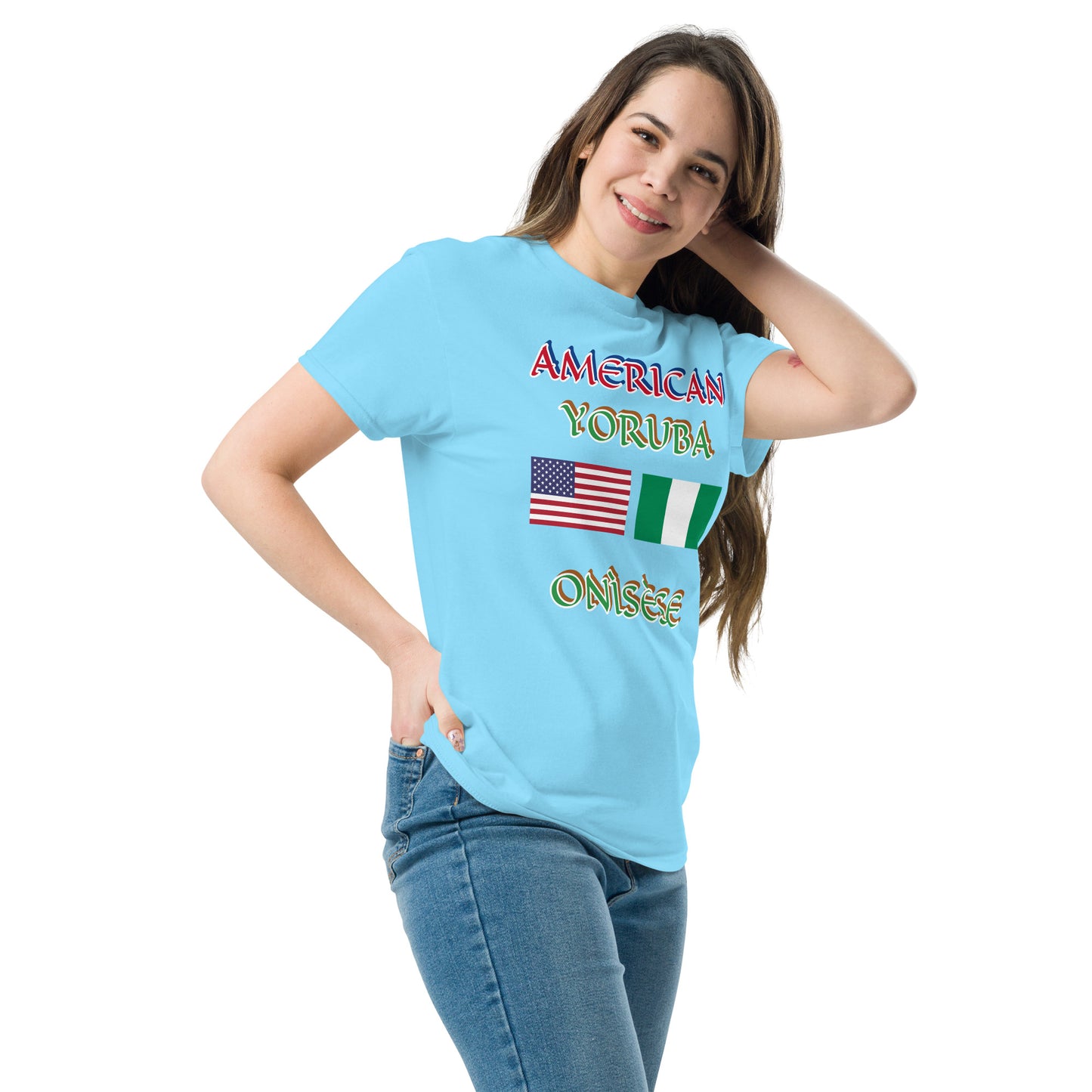 American Yoruba Onisese Dual Flag Unisex classic tee