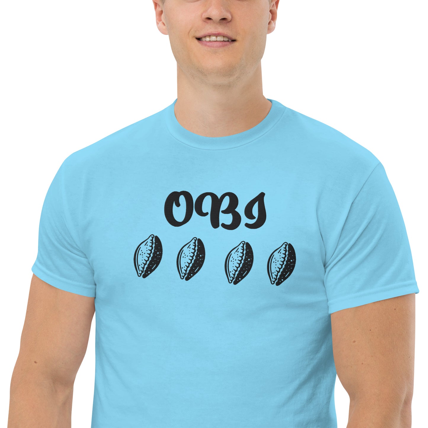 OBI Black Embroidered Unisex classic tee
