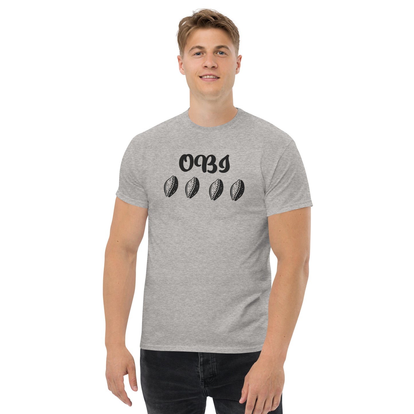 OBI Black Embroidered Unisex classic tee