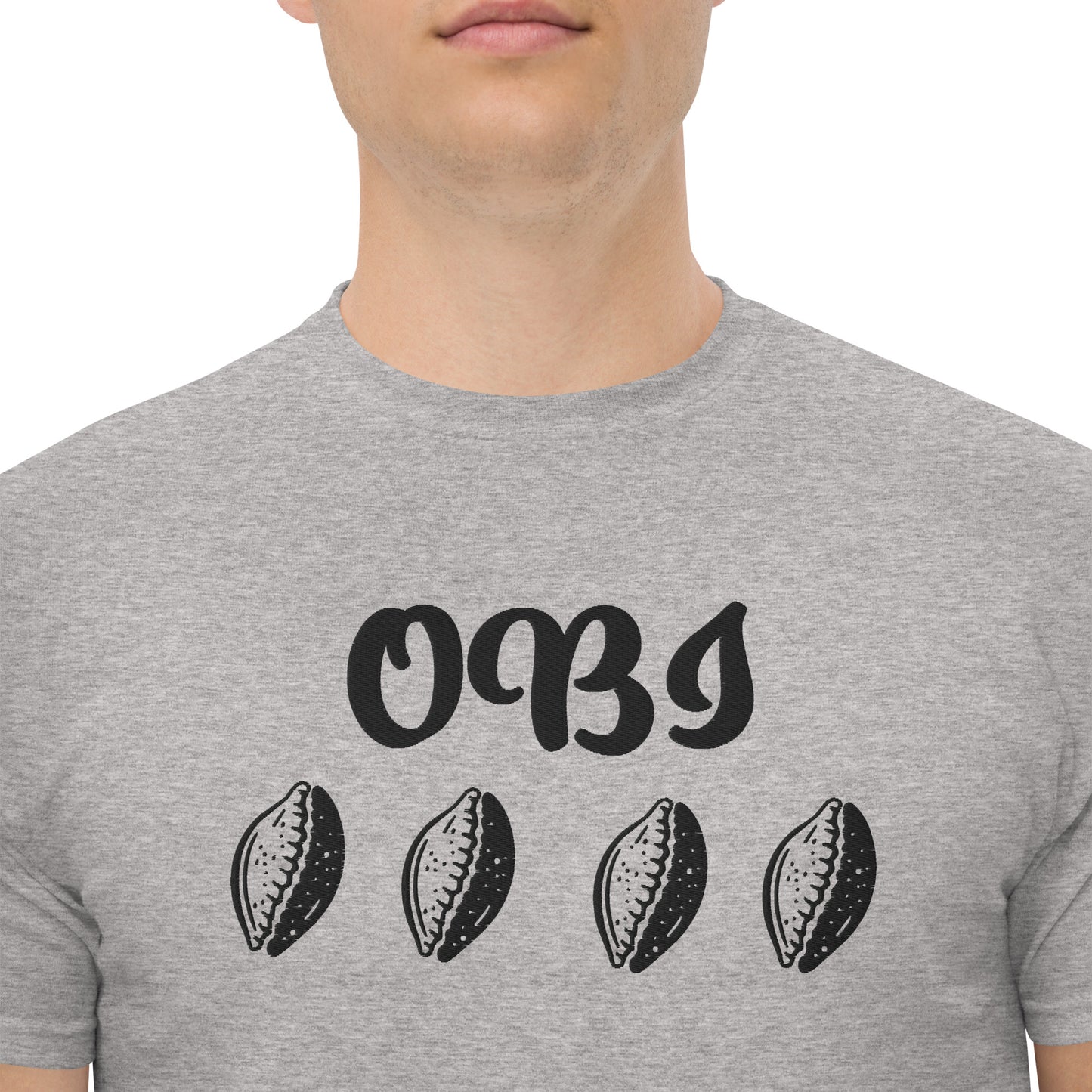 OBI Black Embroidered Unisex classic tee