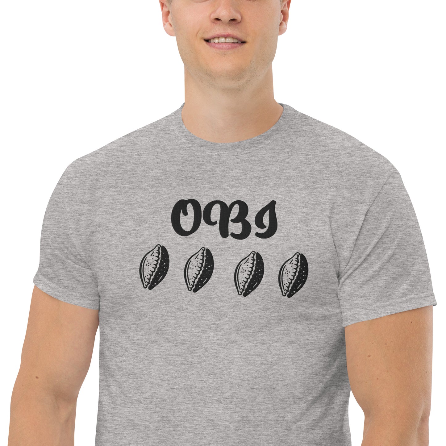 OBI Black Embroidered Unisex classic tee