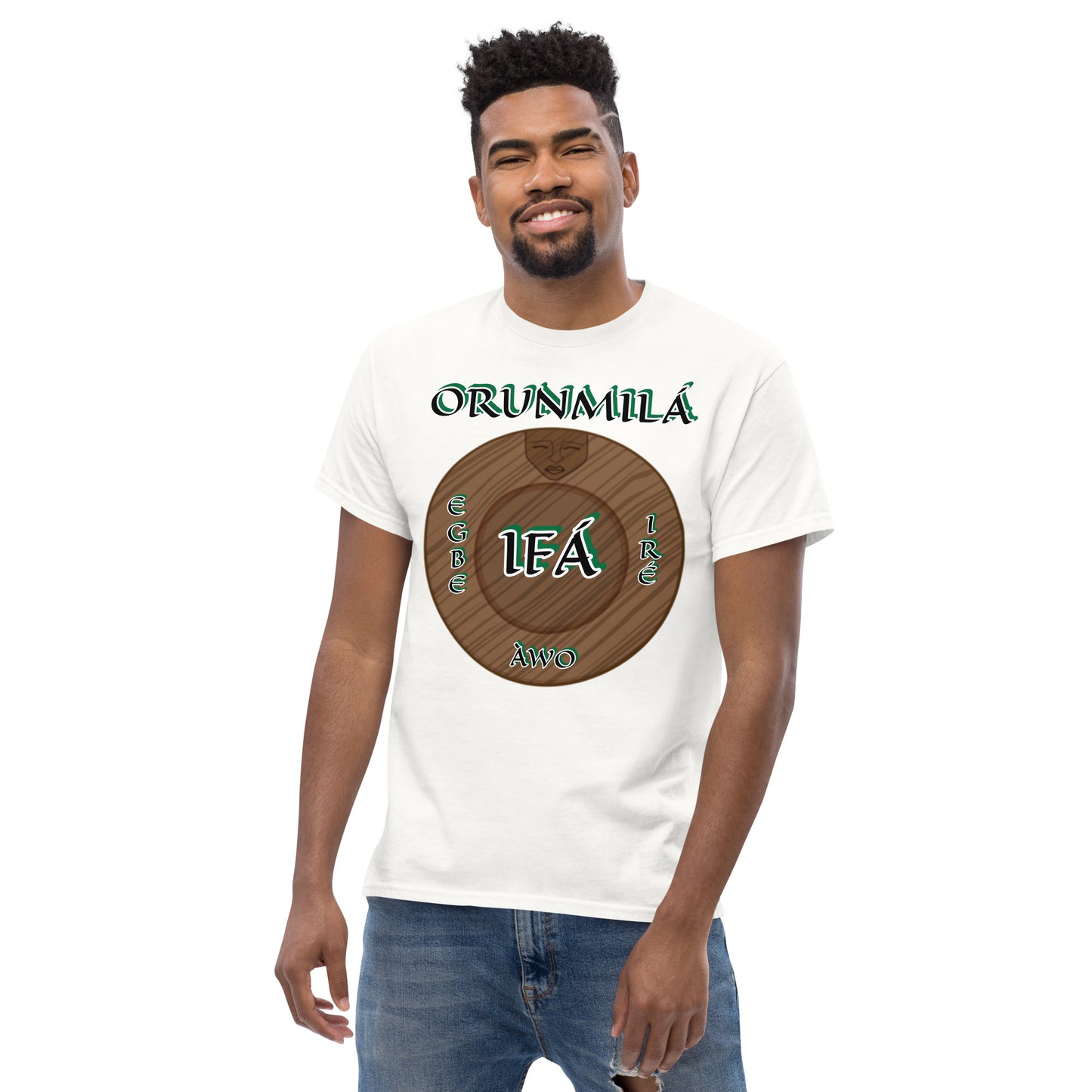 ORUNMILÁ Egbe IRÉ ÀWO Ifa Aje ju Ogun Reverse Unisex classic tee