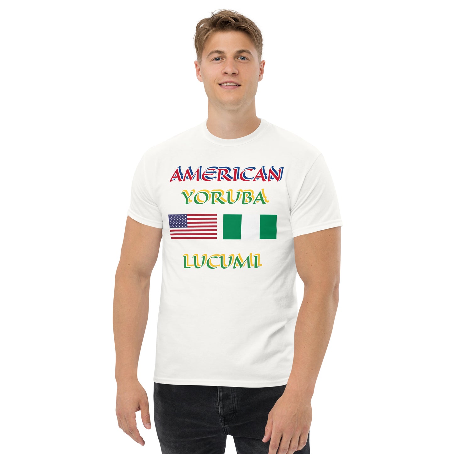 American Yoruba Lucumi Dual Flag Unisex classic tee