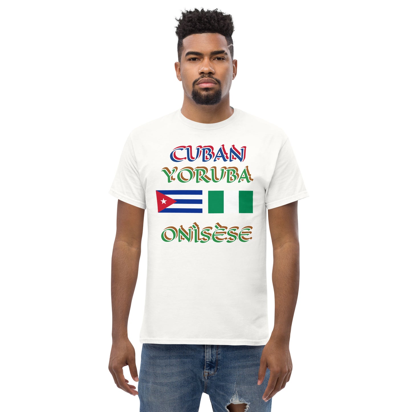 Cuban Yoruba Onisese Dual Flag Unisex classic tee