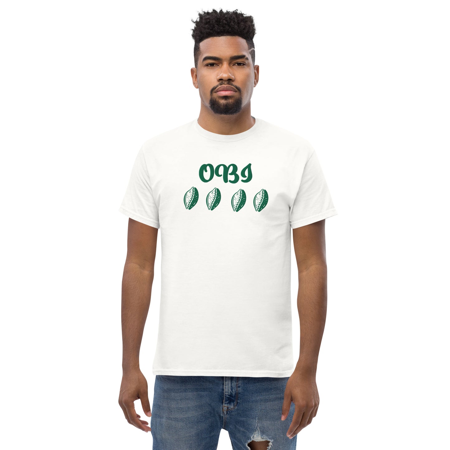 OBI Green Embroidered Unisex classic tee