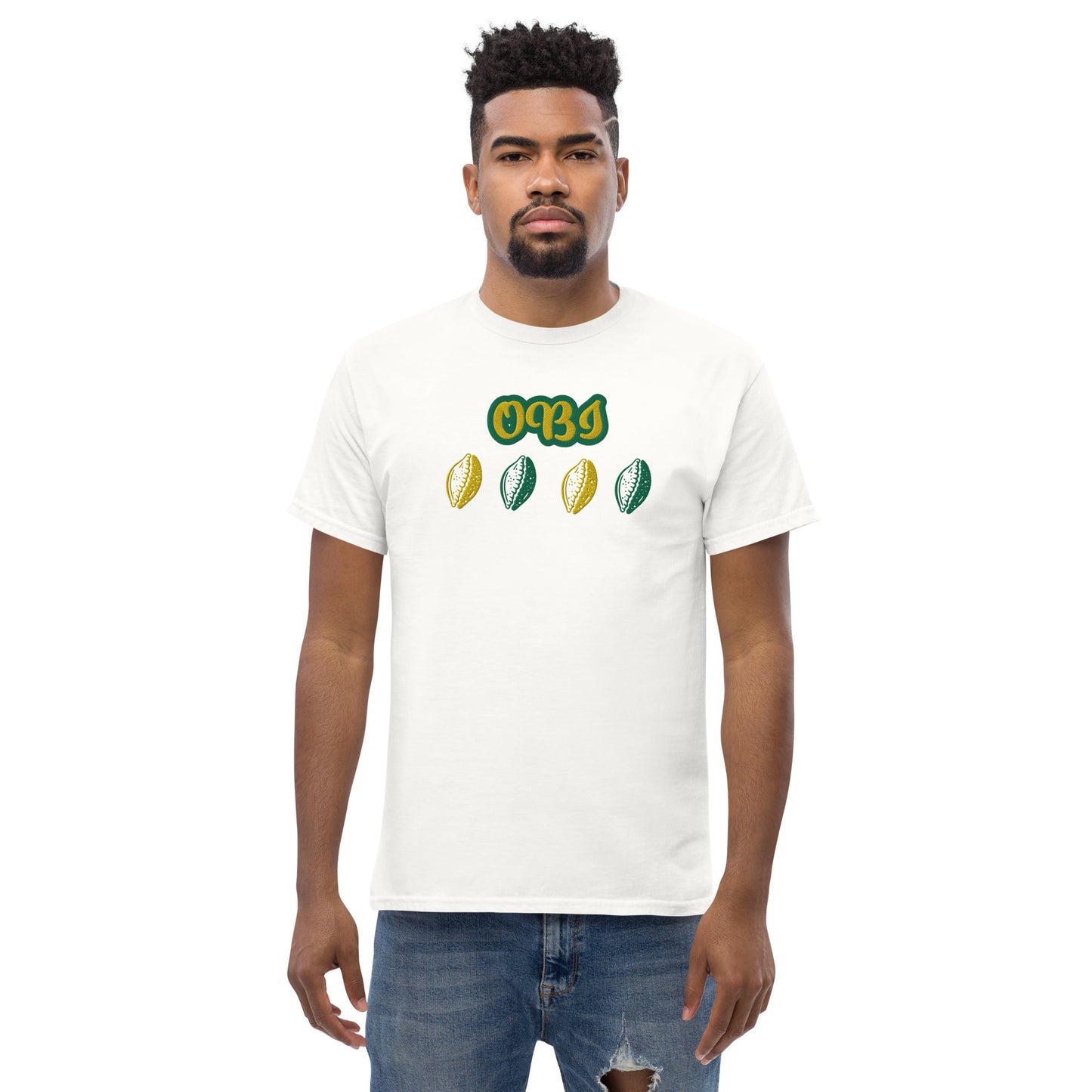 OBI Lucumi Reversed Embroidered Unisex classic tee