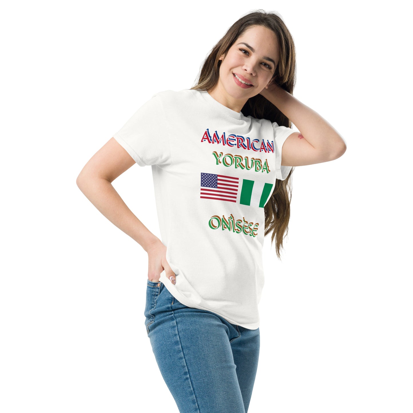 American Yoruba Onisese Dual Flag Unisex classic tee