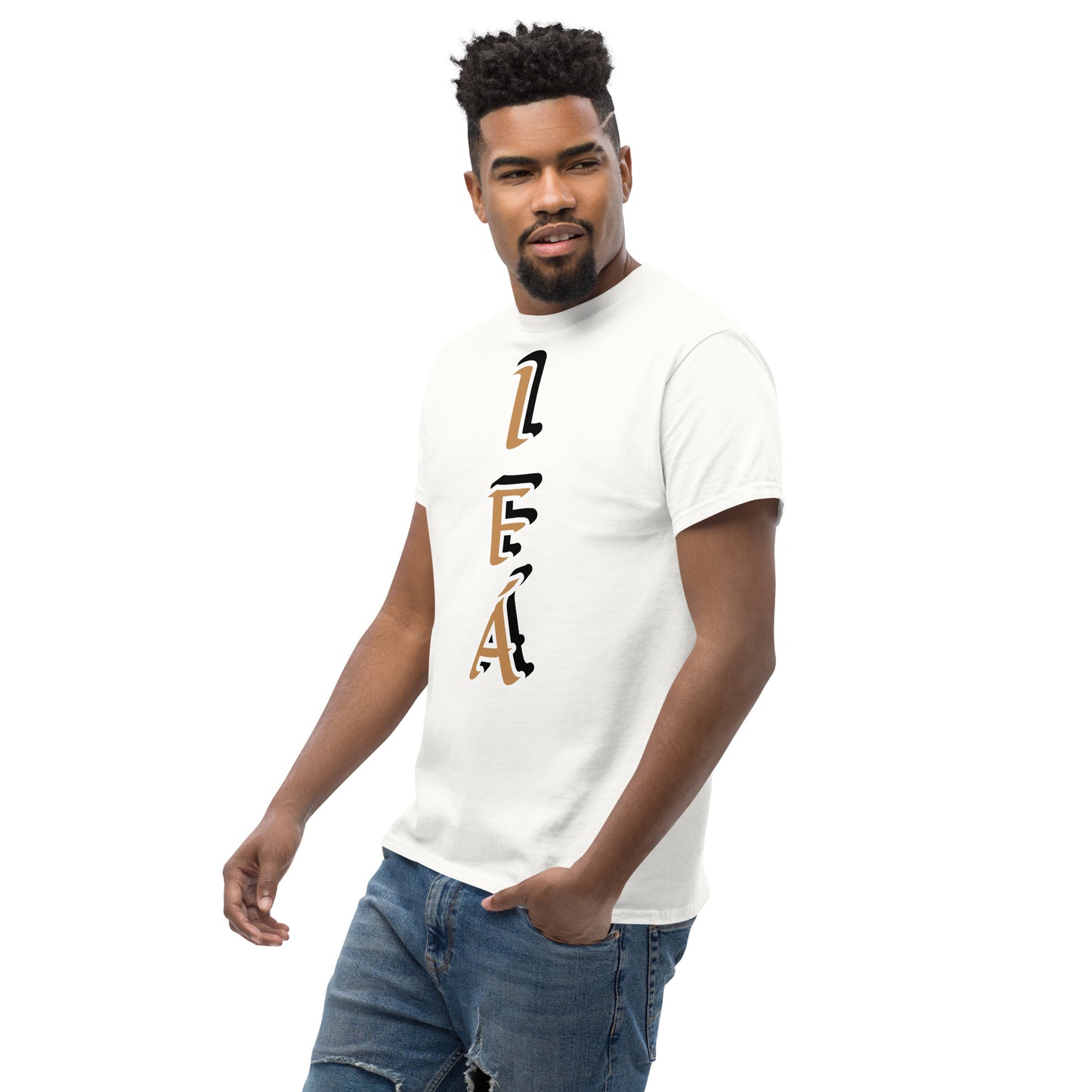 IFÁ Vertical Gold/Black Unisex classic tee