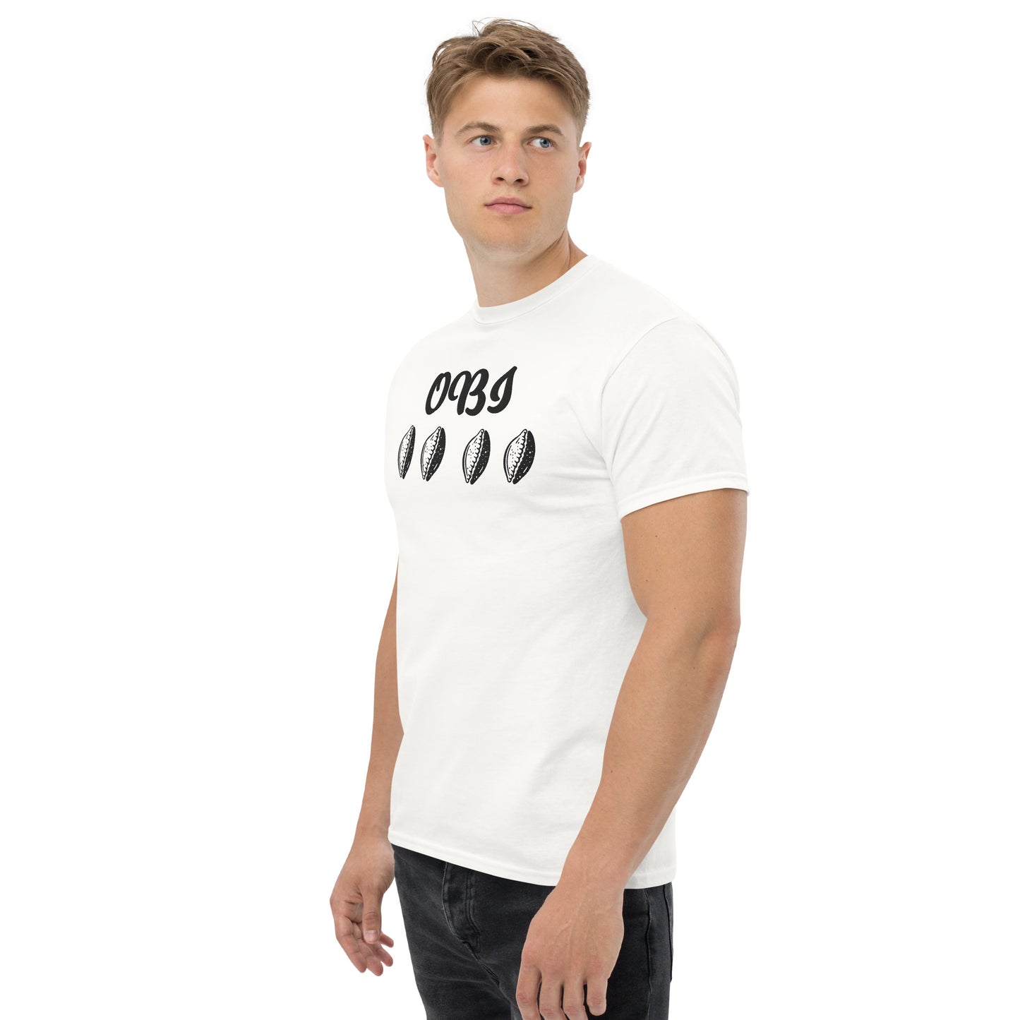 OBI Black Embroidered Unisex classic tee
