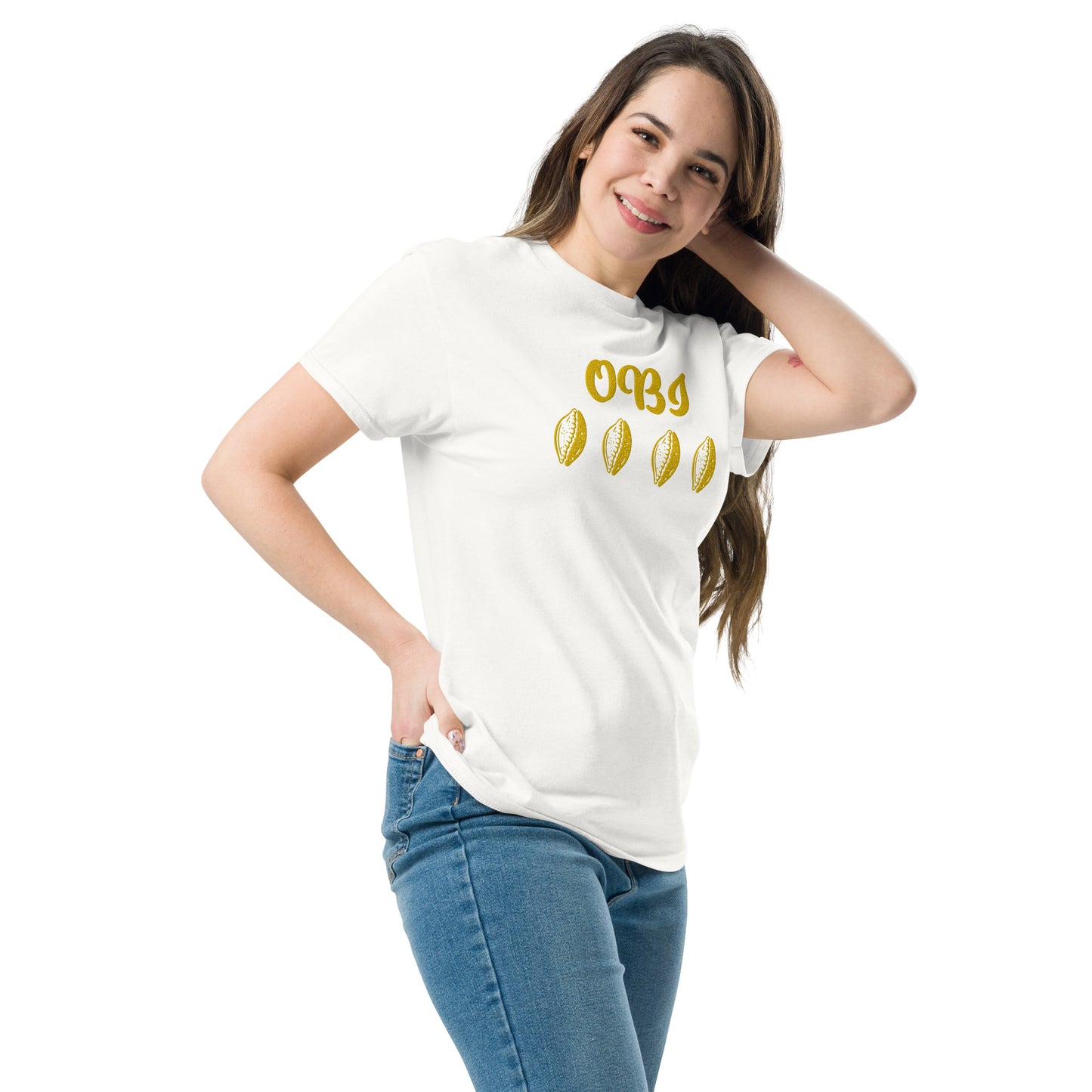 OBI Yellow Embroidered Unisex classic tee