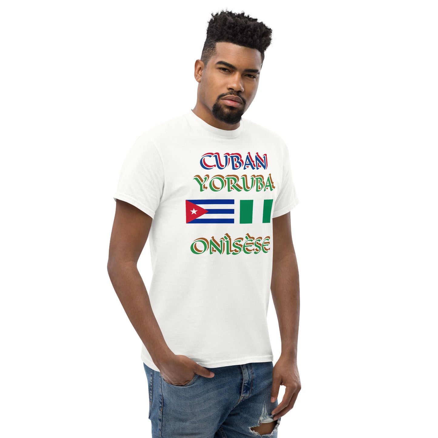 Cuban Yoruba Onisese Dual Flag Unisex classic tee