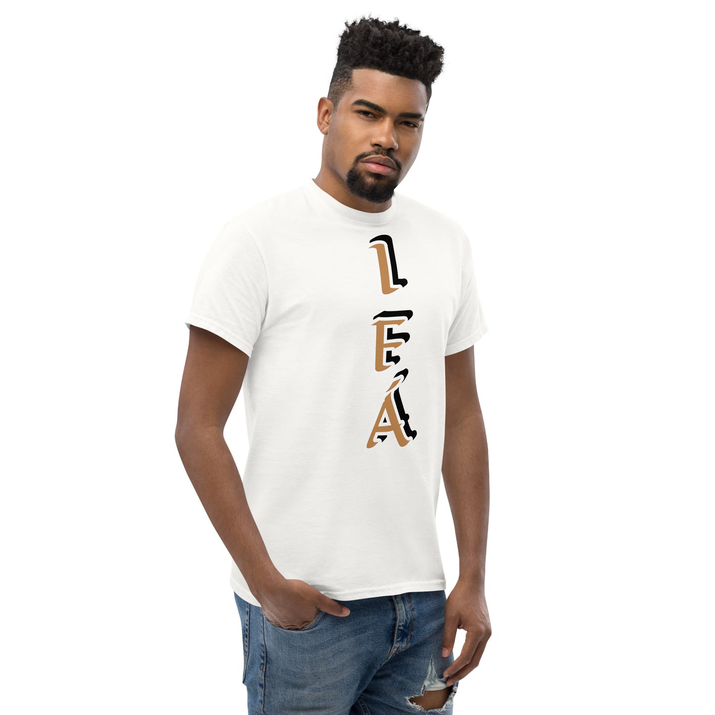 IFÁ Vertical Gold/Black Unisex classic tee