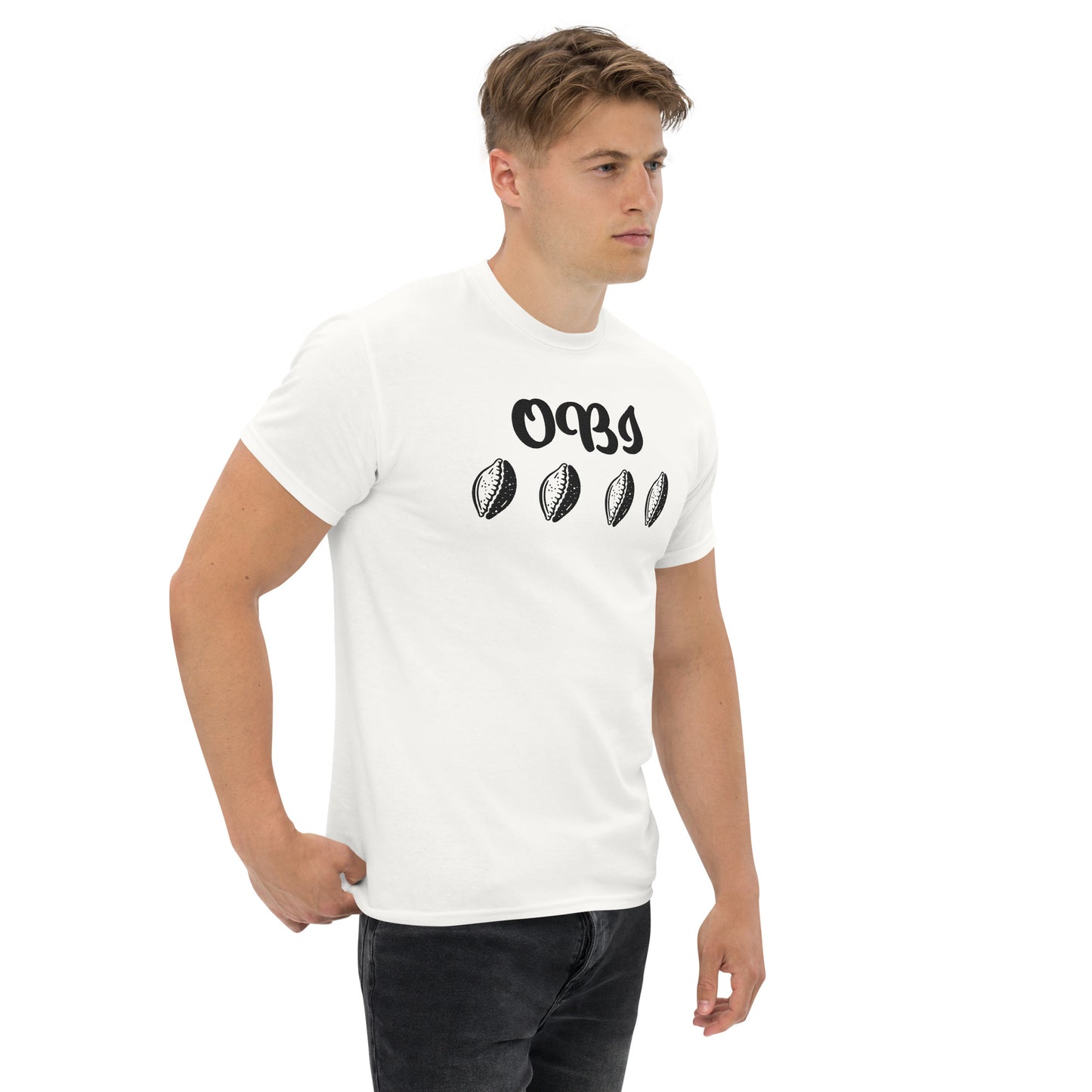 OBI Black Embroidered Unisex classic tee