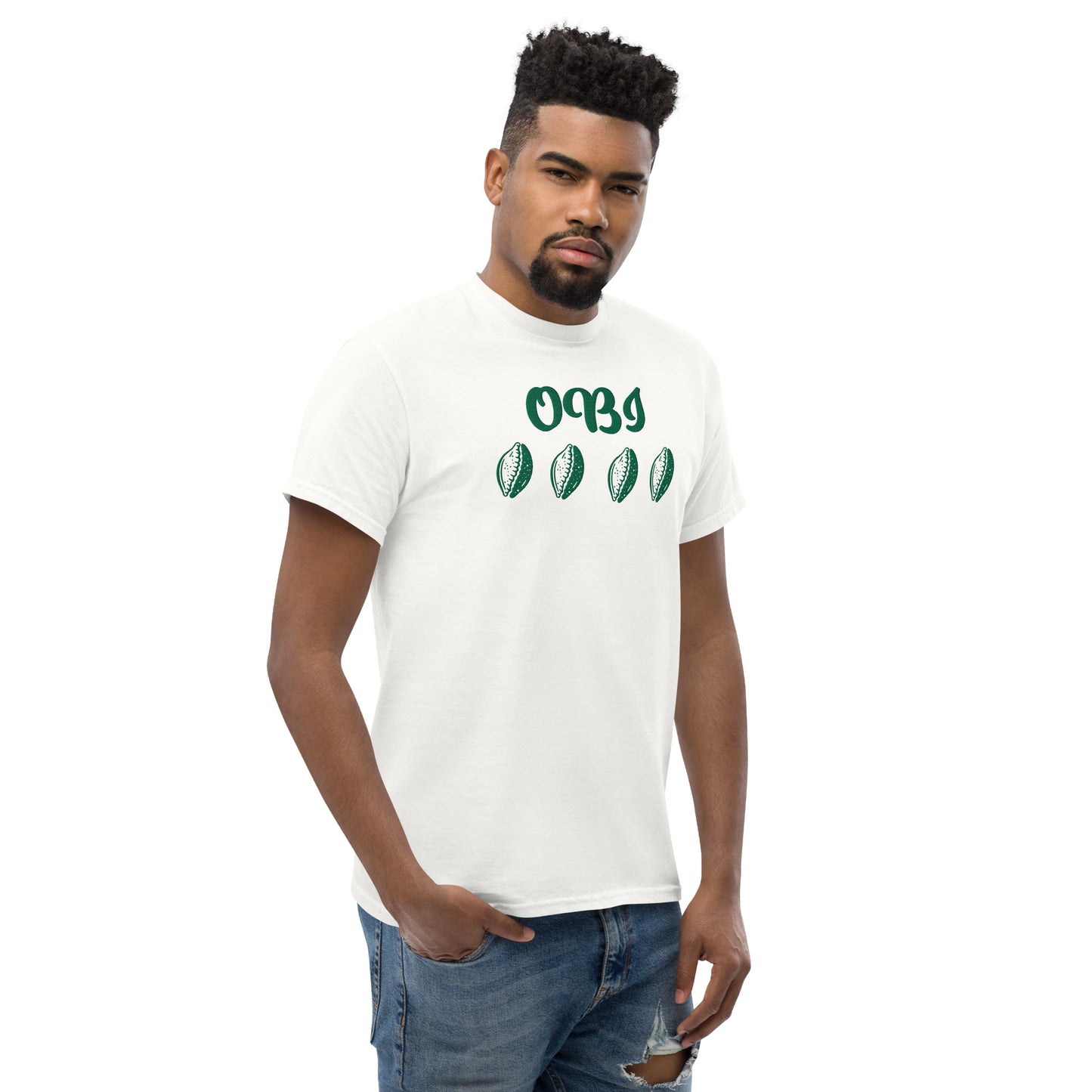 OBI Green Embroidered Unisex classic tee